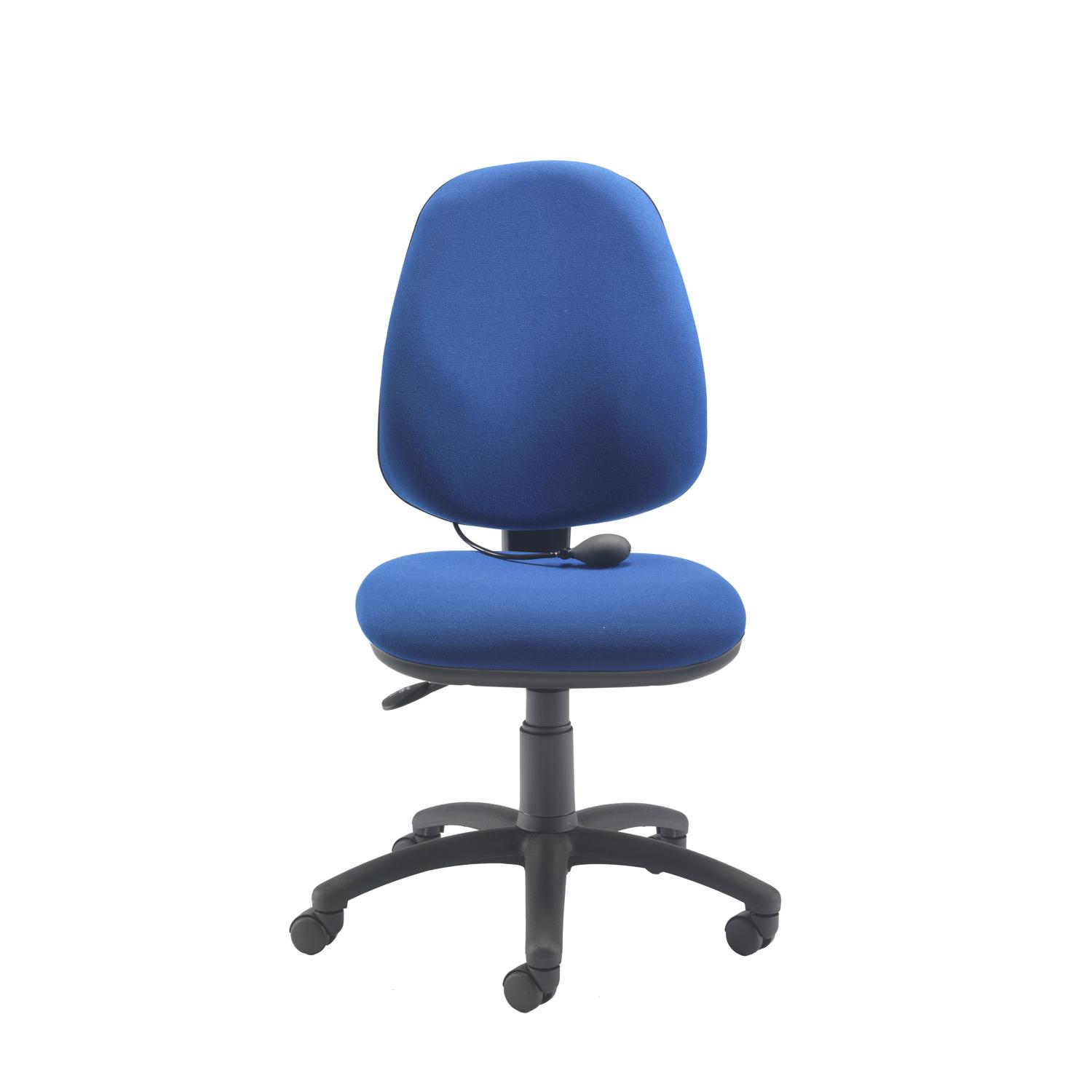 Calypso Ergo 2 Lever Office Chair with Lumbar Pump No Arms Royal Blue