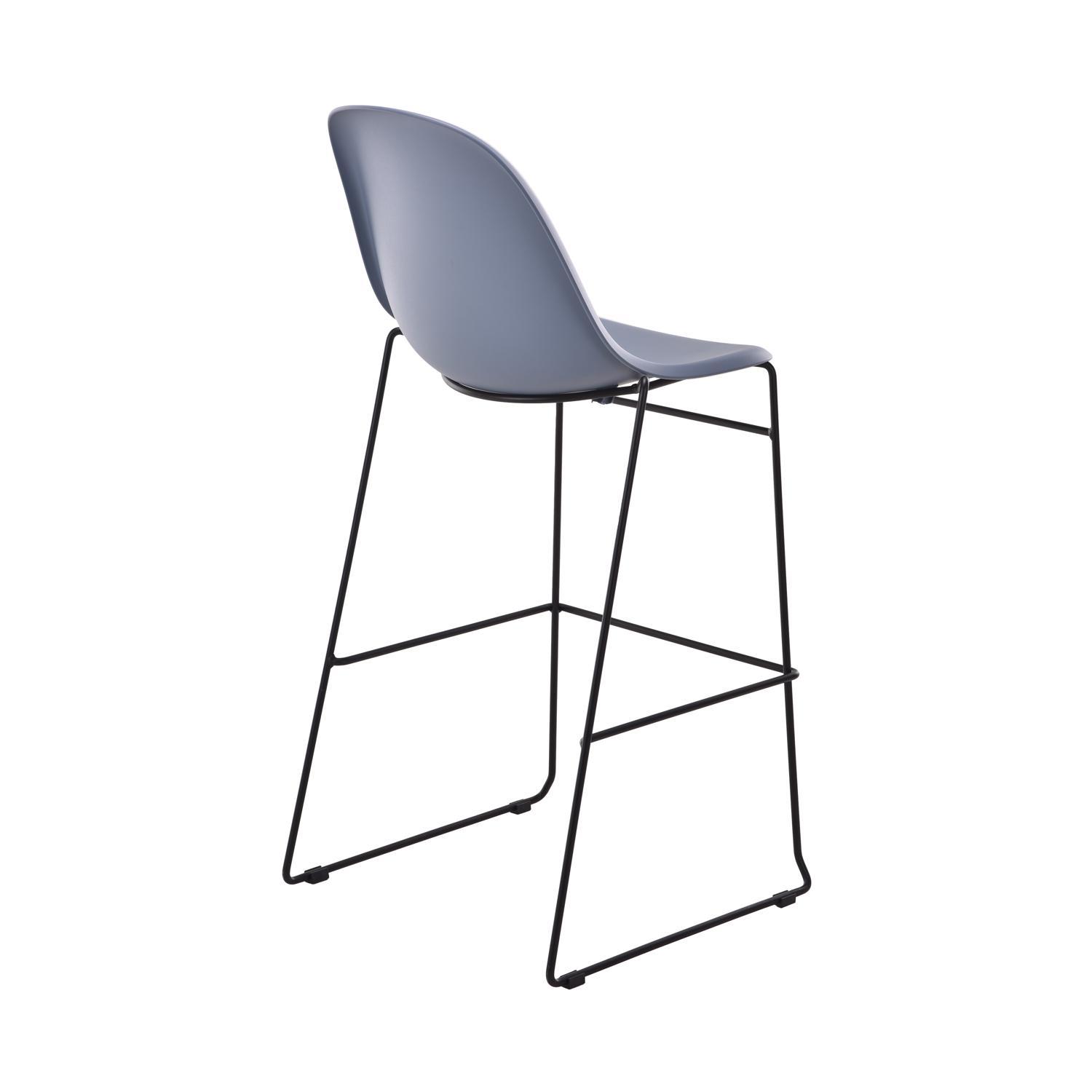 Lizzie High Stool Steel Blue