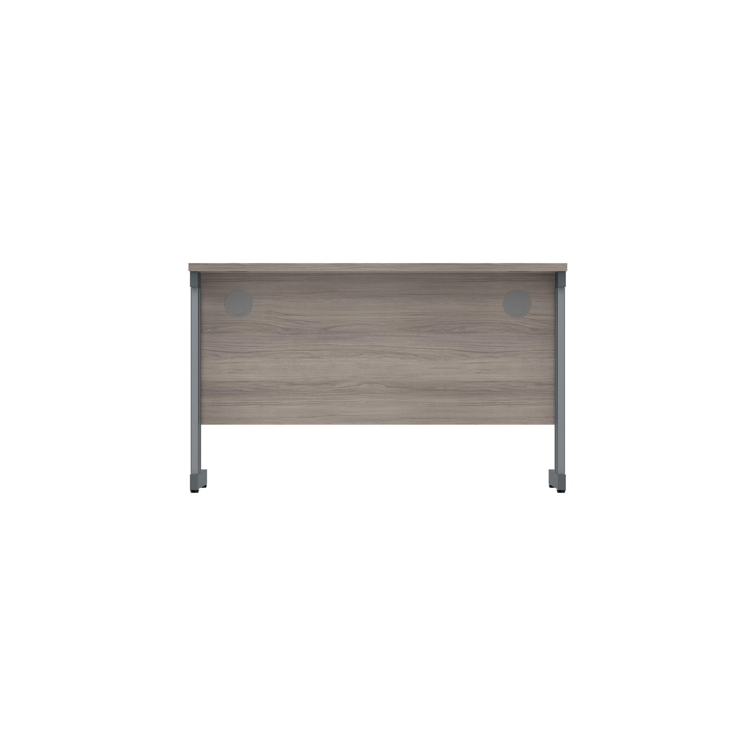 Office Rectangular Desk with Steel Double Upright Cantilever Frame  1200X800 Alaskan Grey Oak/Graphite