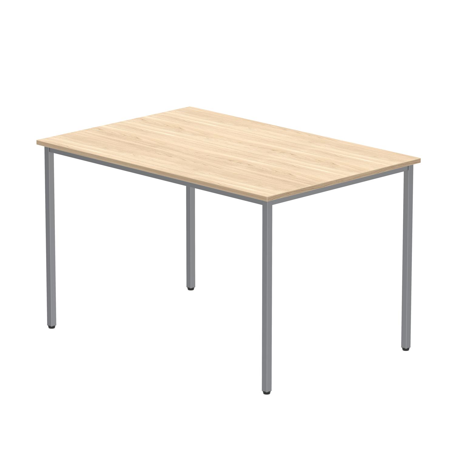 Office Rectangular Multi-Use Table  1200X800 Canadian Oak/Silver