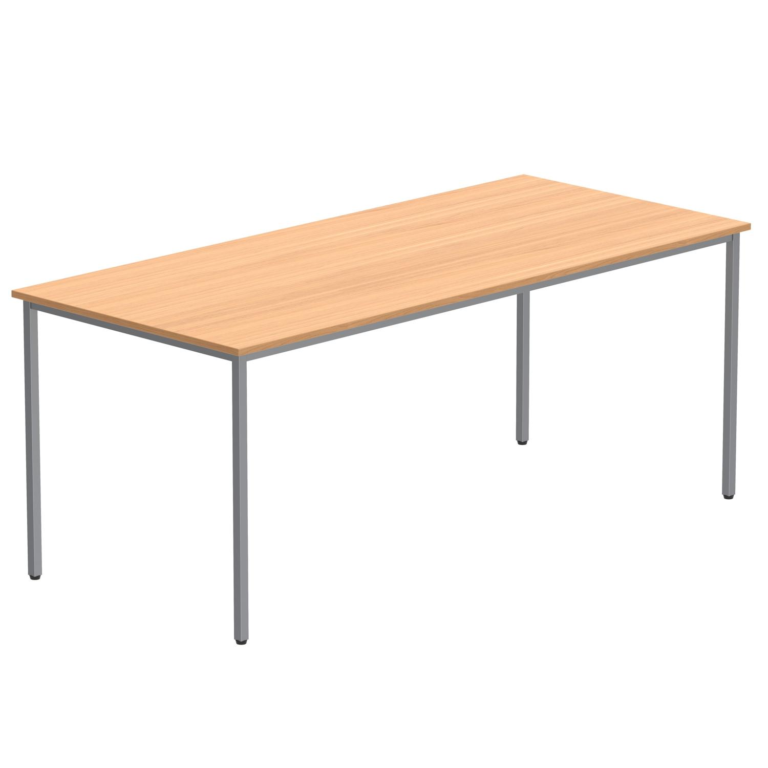 Office Rectangular Multi-Use Table  1800X800 Norwegian Beech/Silver