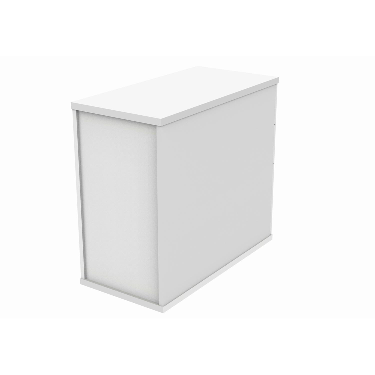 Desk High Office Storage Unit  800 Deep Arctic White