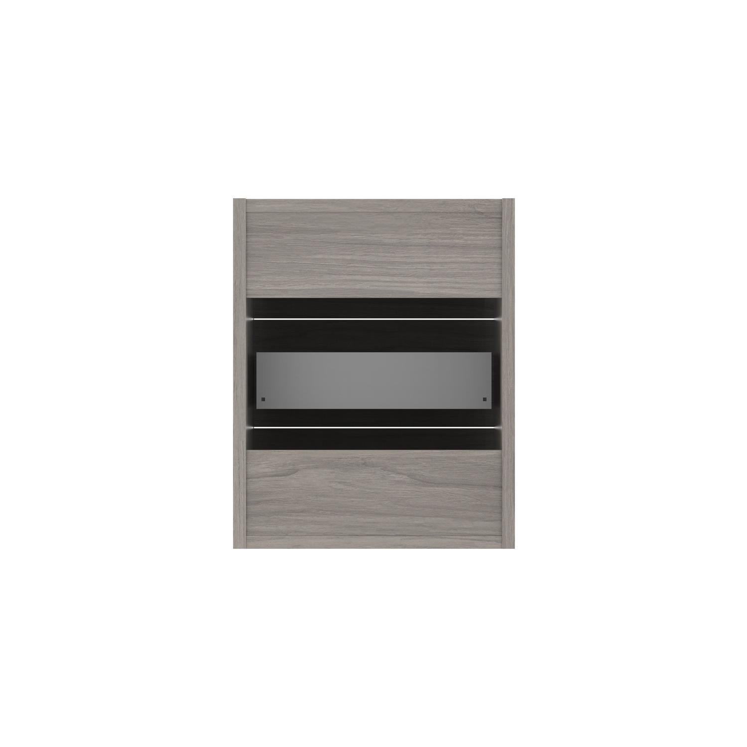 Fixed Under Desk Office Storage Unit  3 Drawers 800 Deep Alaskan Grey Oak