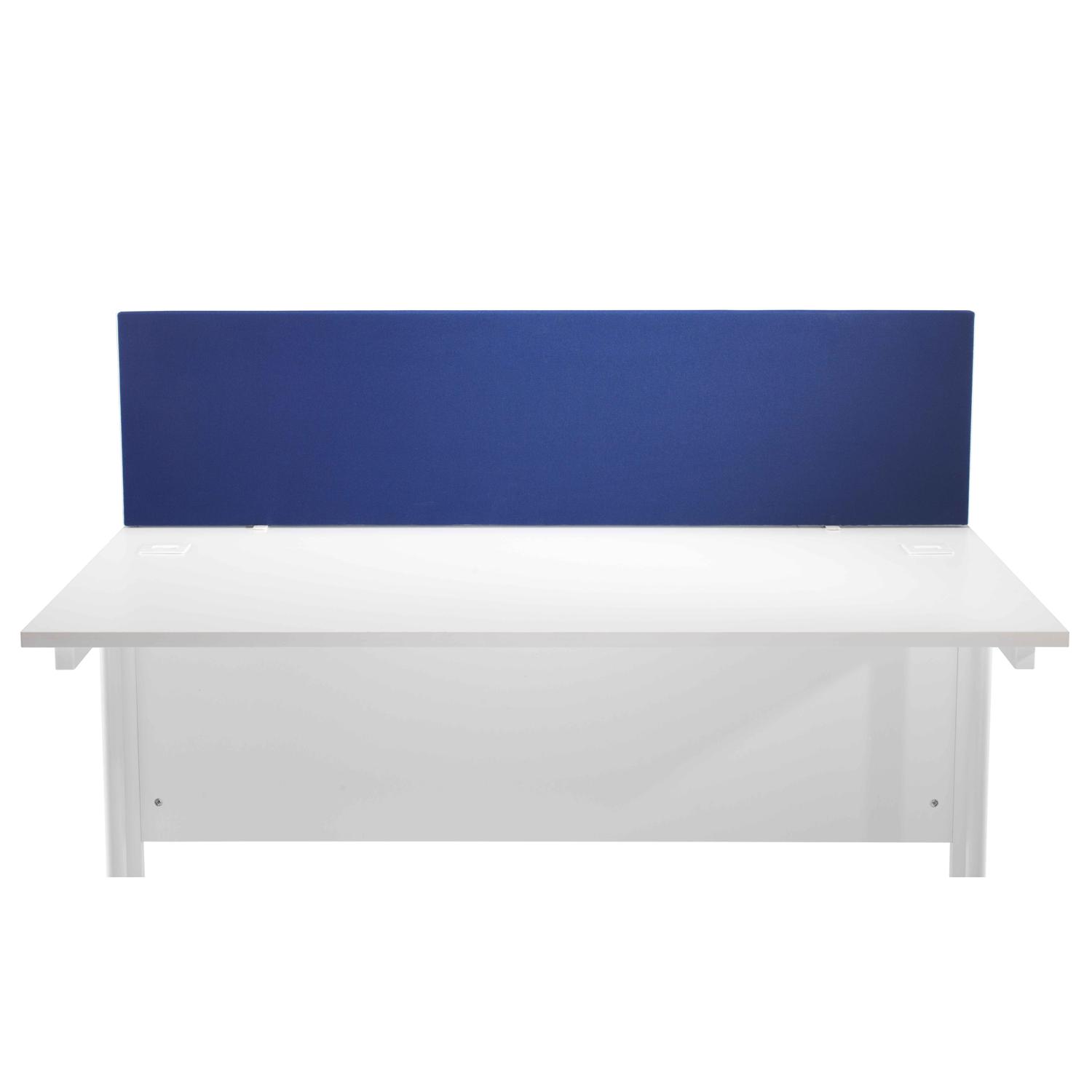 Straight Upholstered Desktop Screen 1600mm Royal Blue