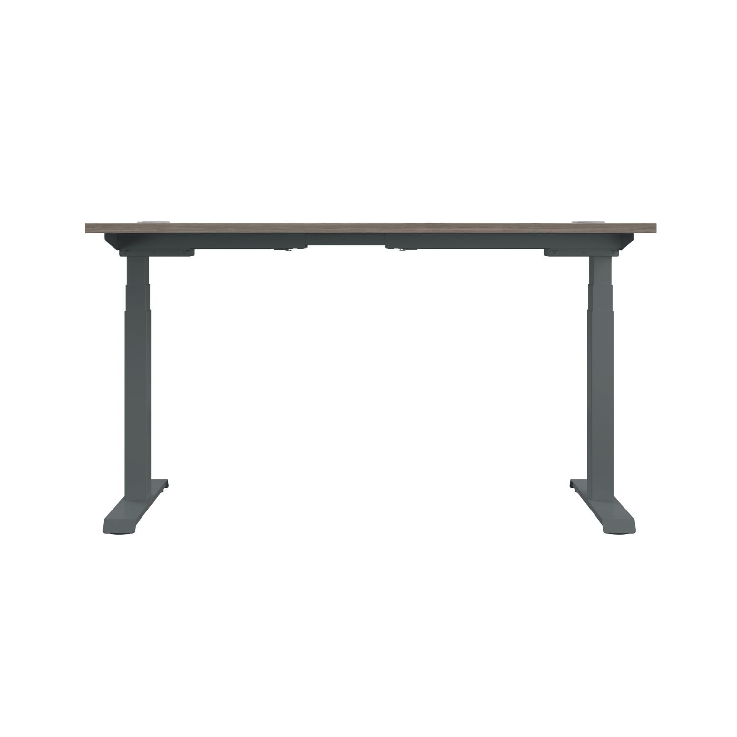 Economy Sit Stand Desk  1200 X 800 Grey Oak/Graphite