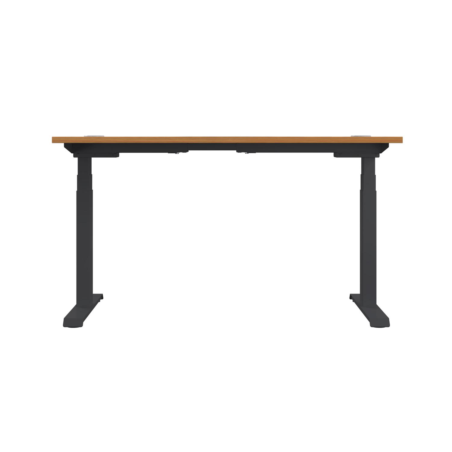 Economy Sit Stand Desk  1200 X 800 Nova Oak/Black