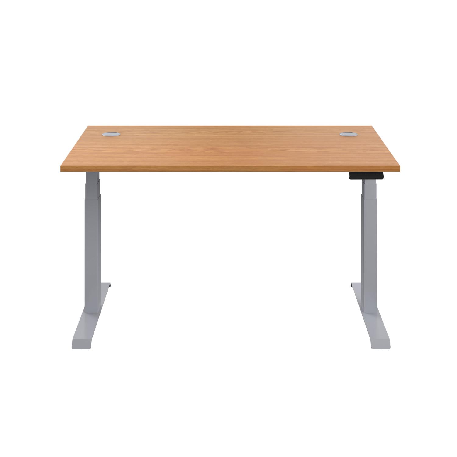 Economy Sit Stand Desk  1200 X 800 Nova Oak/Silver