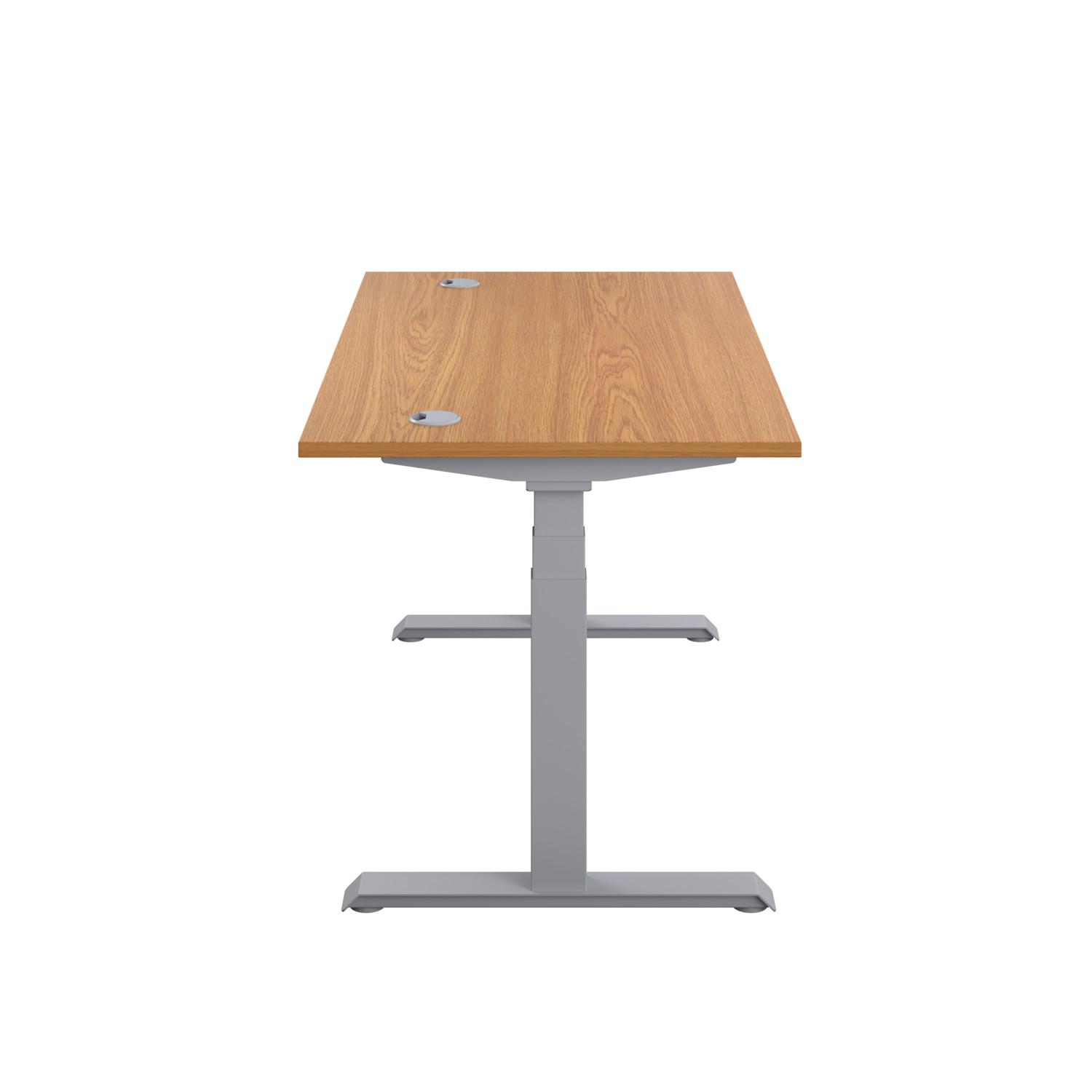 Economy Sit Stand Desk  1200 X 800 Nova Oak/Silver