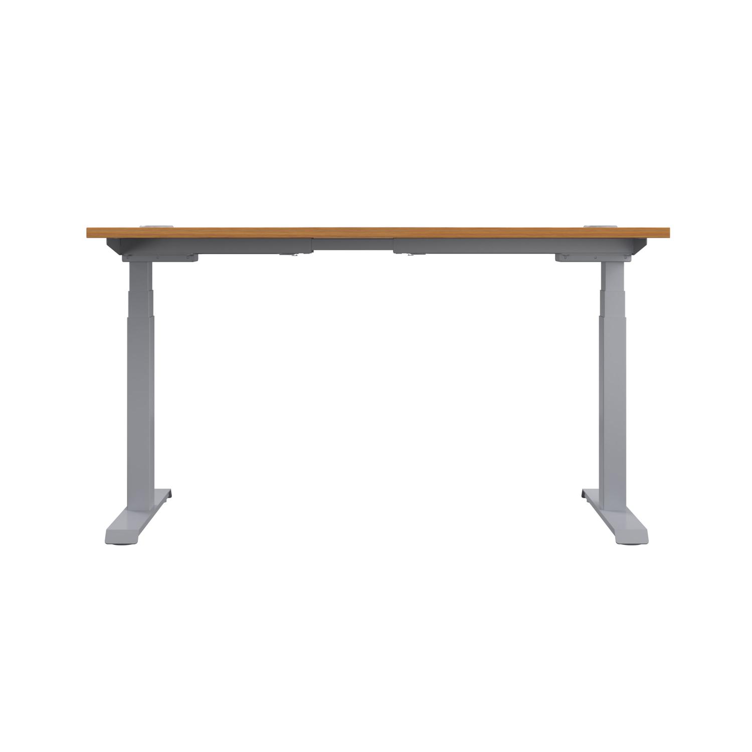 Economy Sit Stand Desk  1200 X 800 Nova Oak/Silver