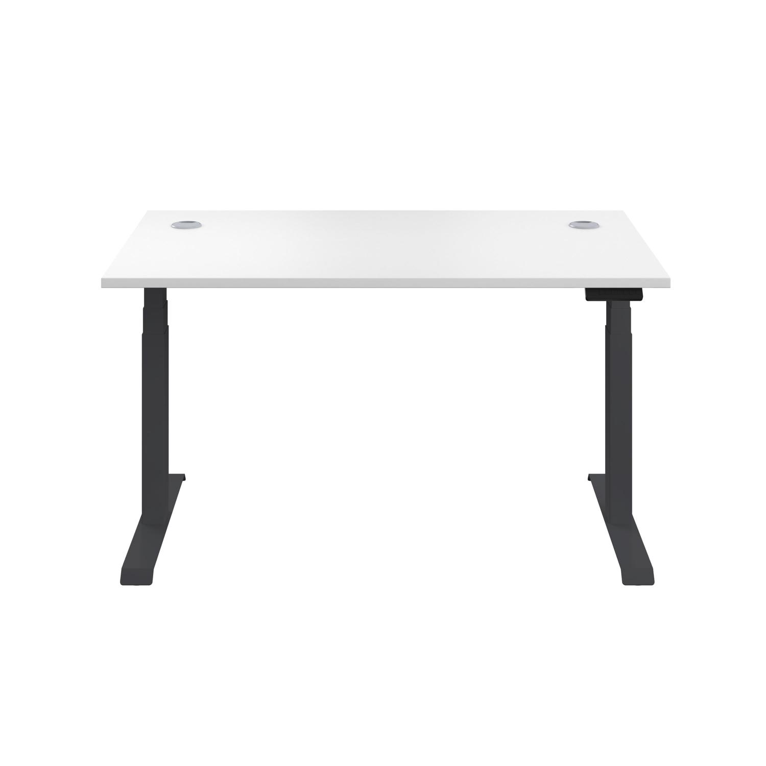 Economy Sit Stand Desk  1200 X 800 White/Black