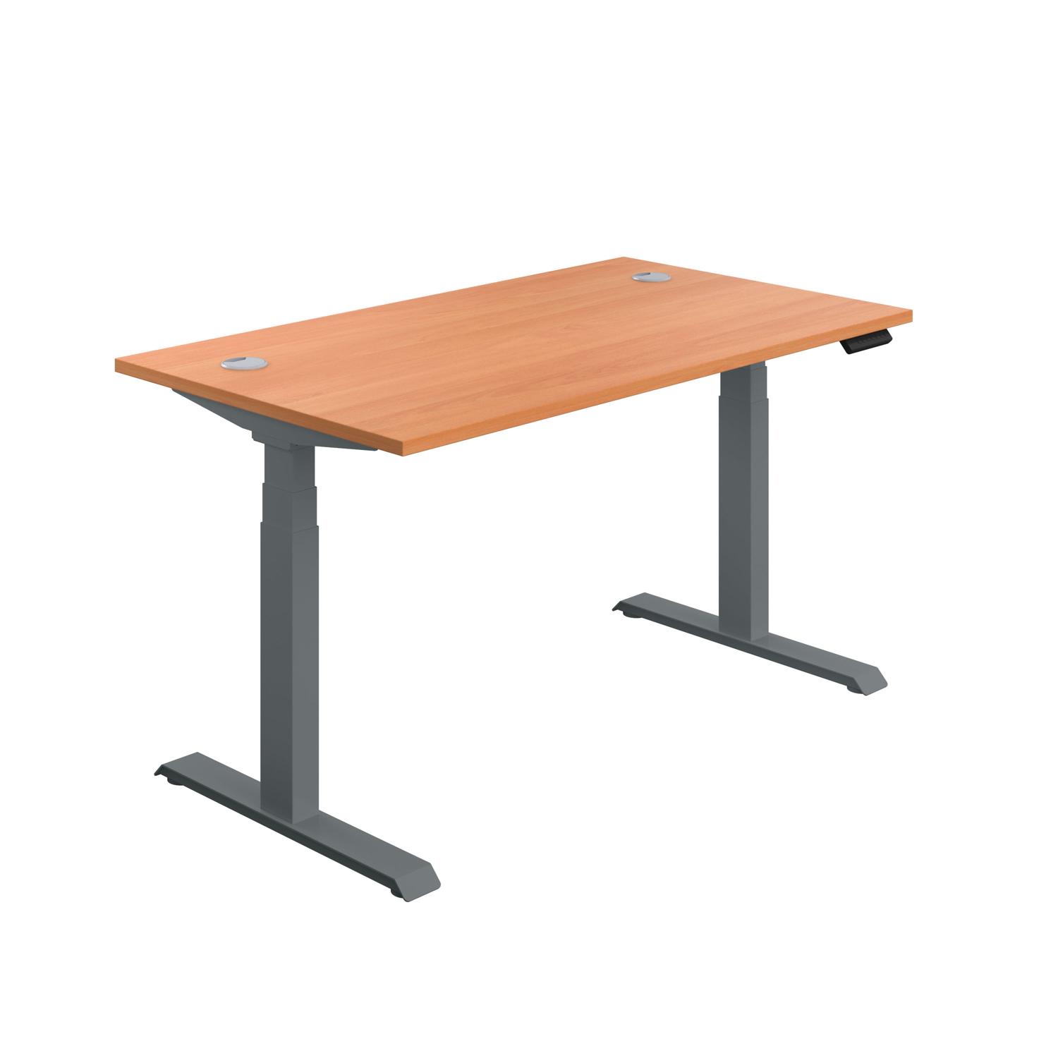 Economy Sit Stand Desk  1400 X 800 Beech/Graphite