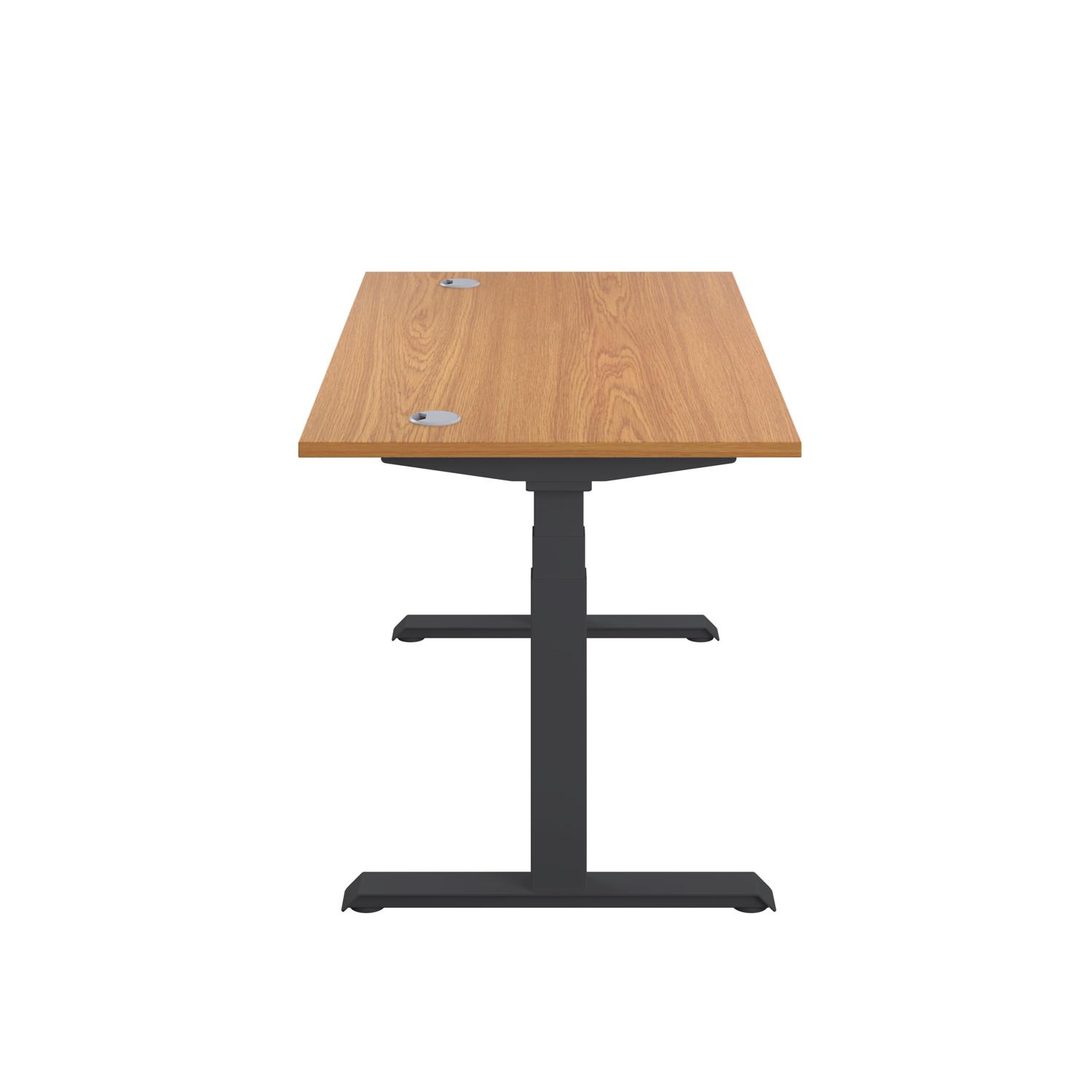Economy Sit Stand Desk  1400 X 800 Nova Oak/Black