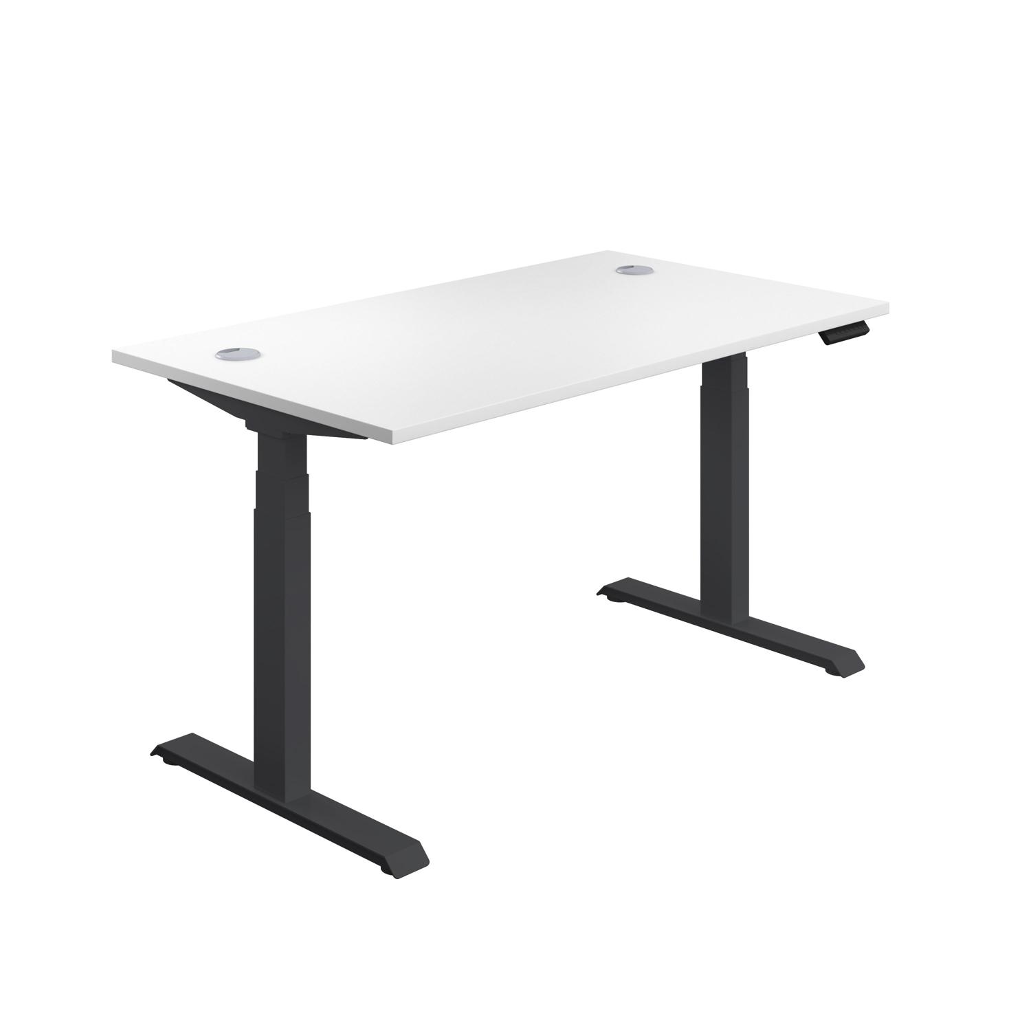 Economy Sit Stand Desk  1400 X 800 White/Black