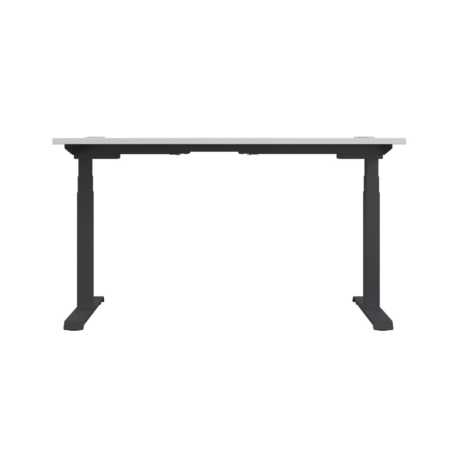 Economy Sit Stand Desk  1400 X 800 White/Black