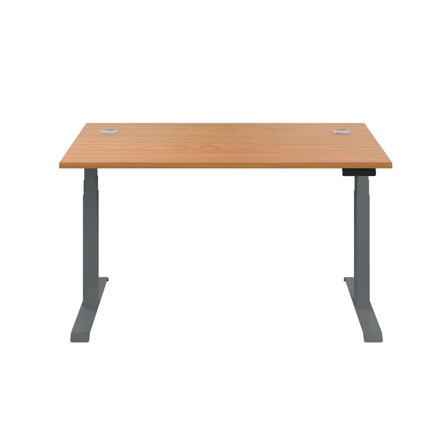 Economy Sit Stand Desk  1600 X 800 Nova Oak/Graphite