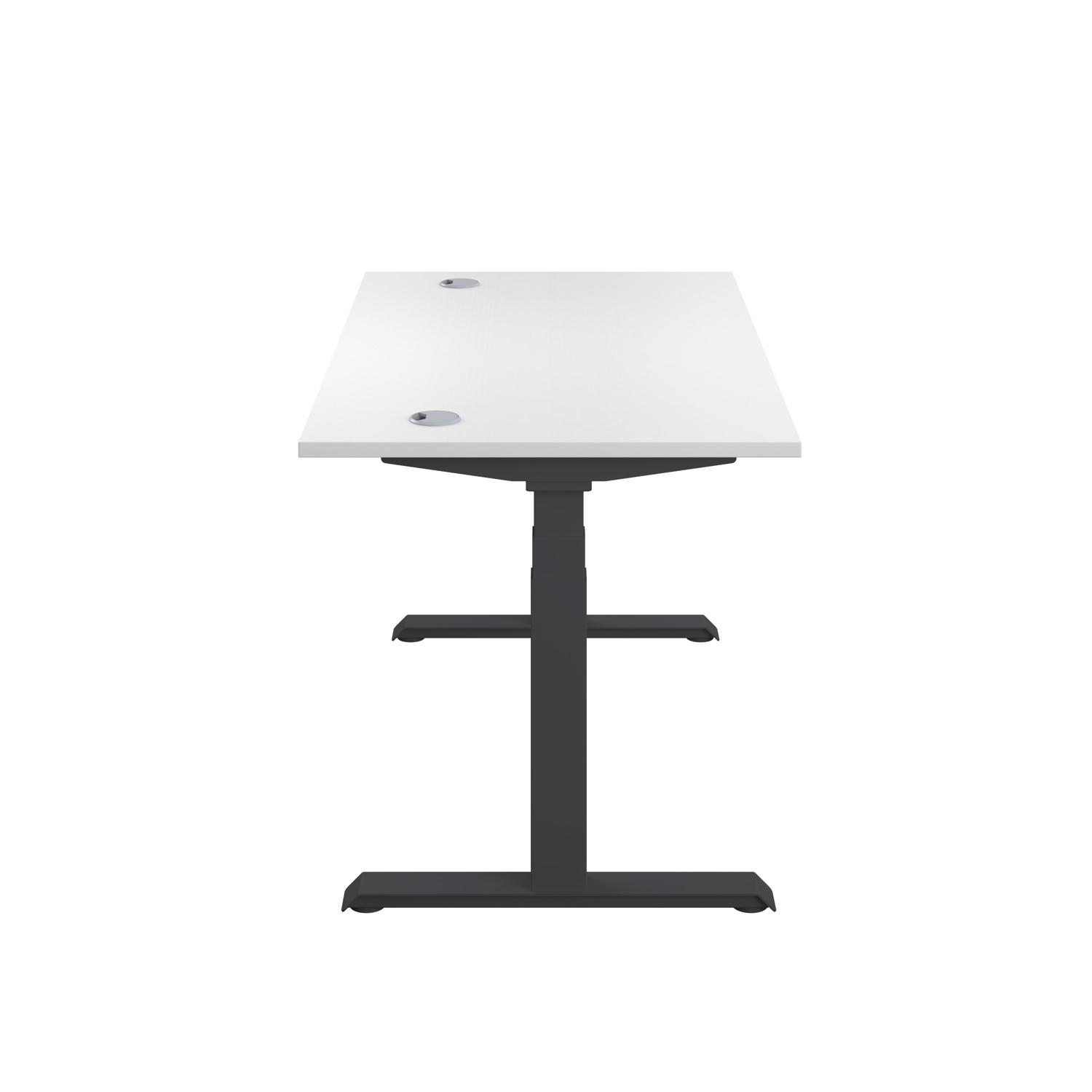 Economy Sit Stand Desk  1600 X 800 White/Black