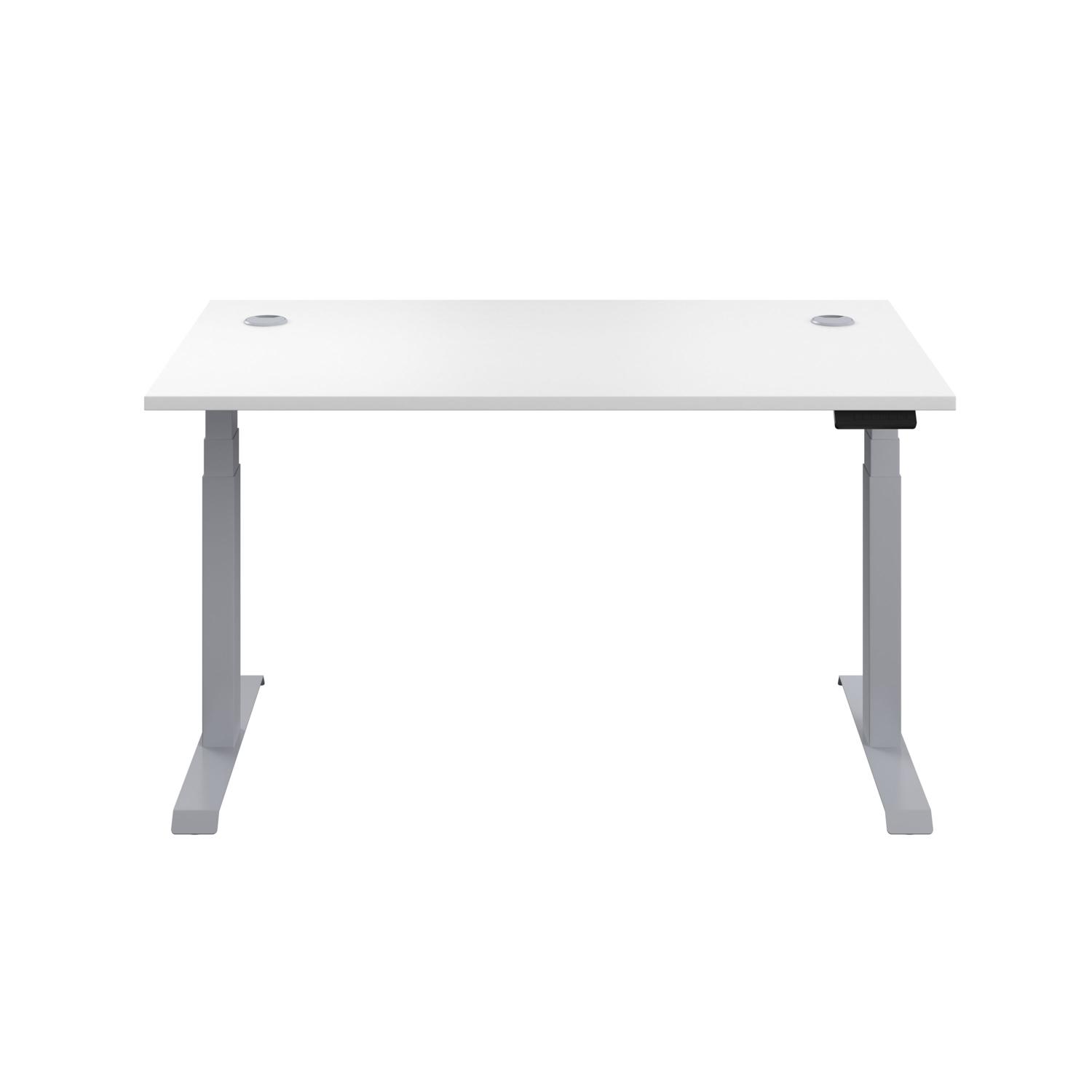 Economy Sit Stand Desk  1600 X 800 White/Silver