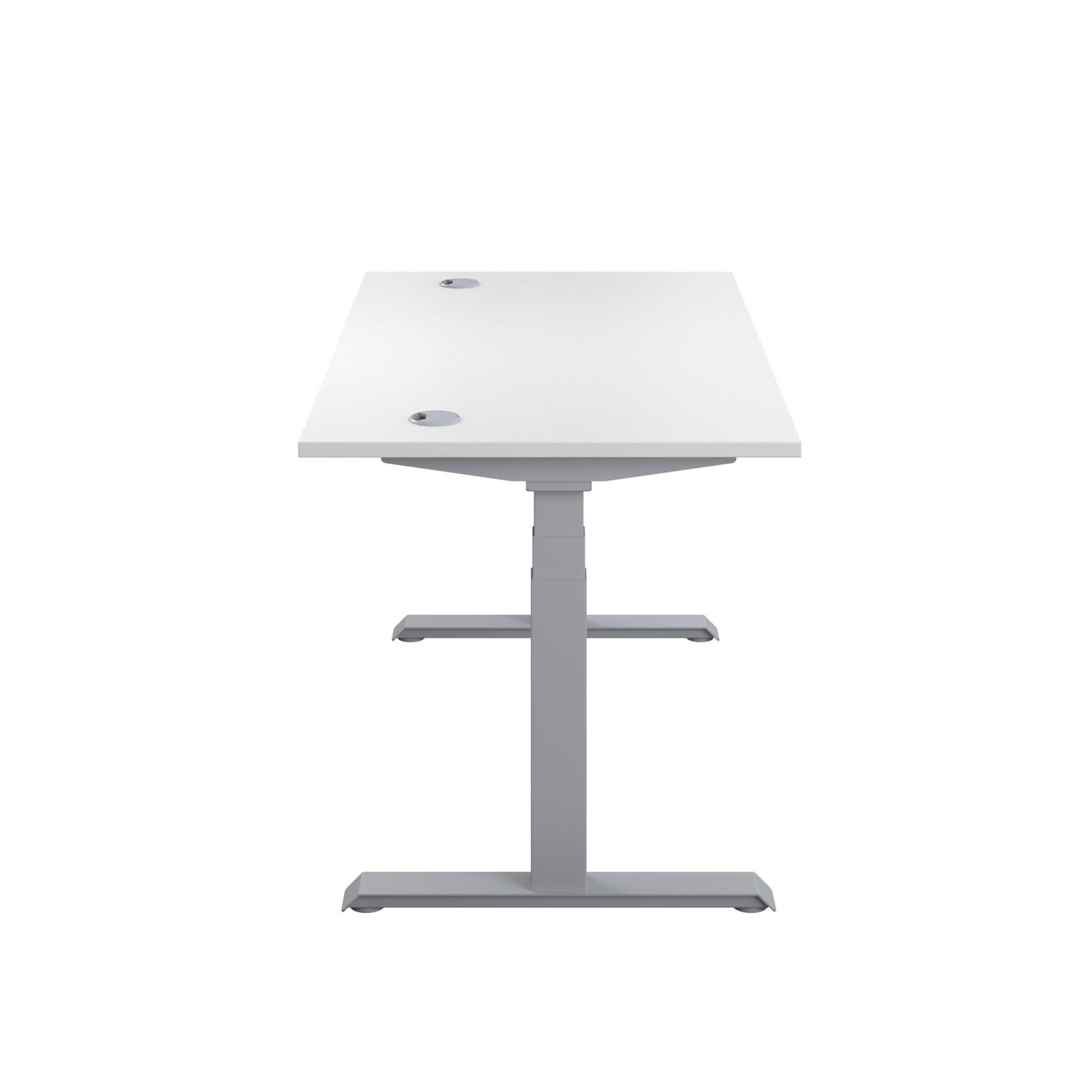 Economy Sit Stand Desk  1600 X 800 White/Silver