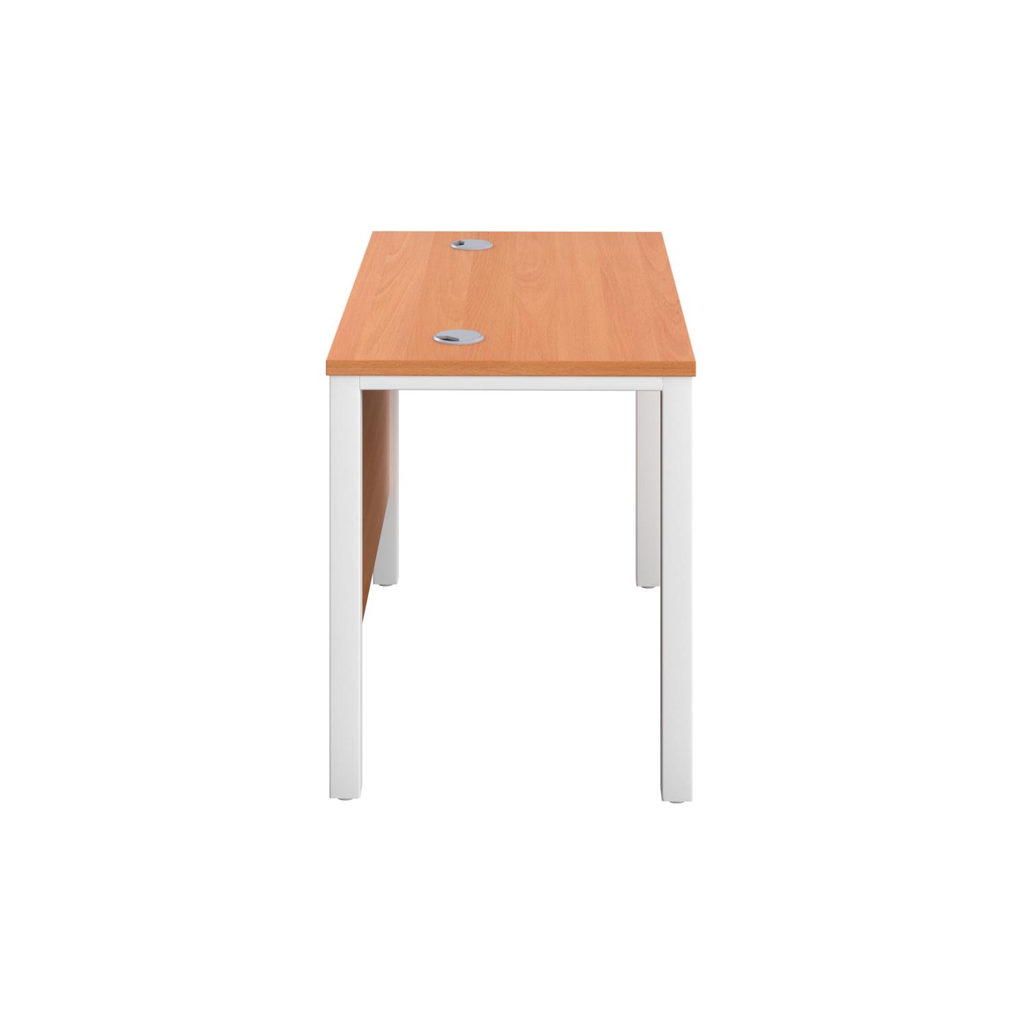 Goal Post Rectangular Desk  1000X600 Beech/White