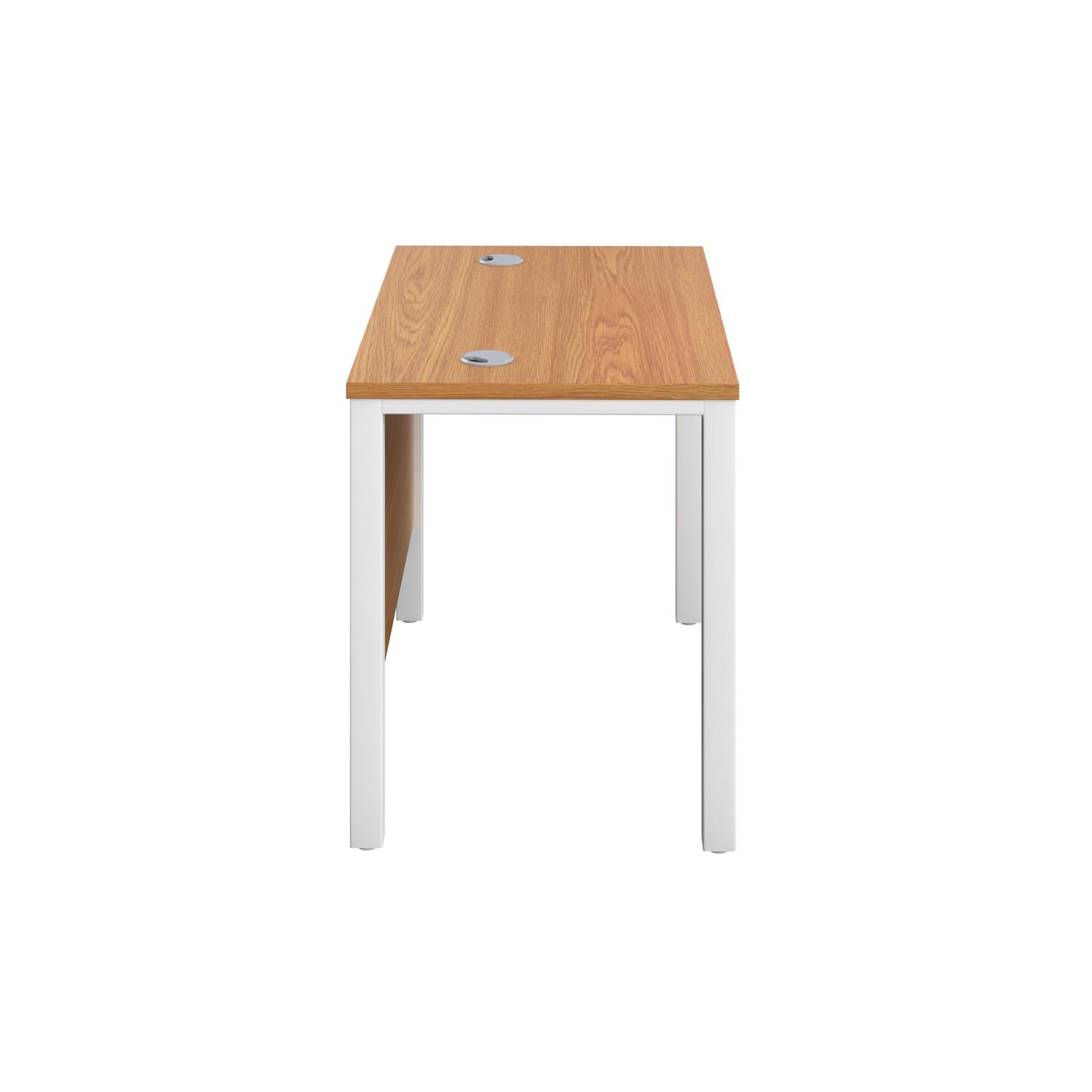 Goal Post Rectangular Desk  1000X600 Nova Oak/White