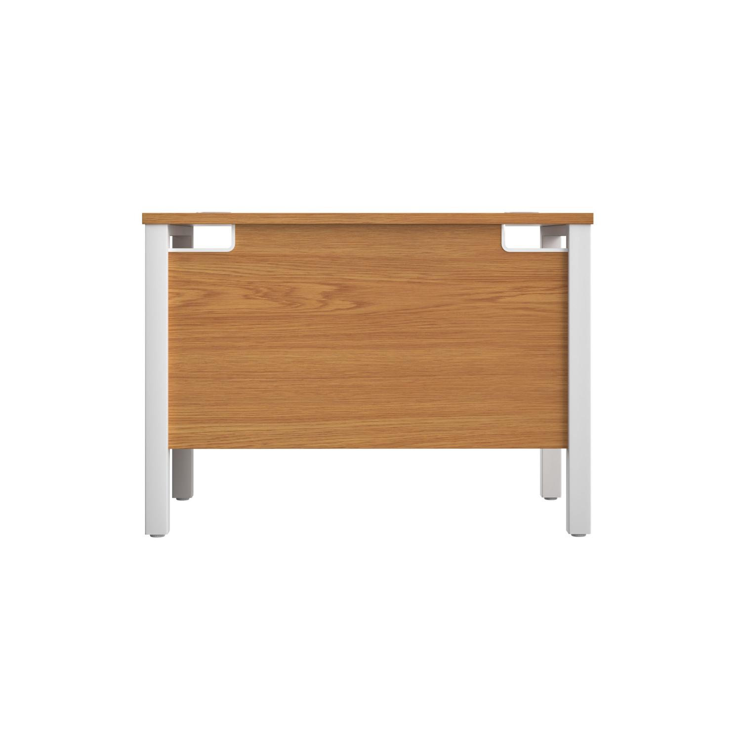 Goal Post Rectangular Desk  1000X600 Nova Oak/White