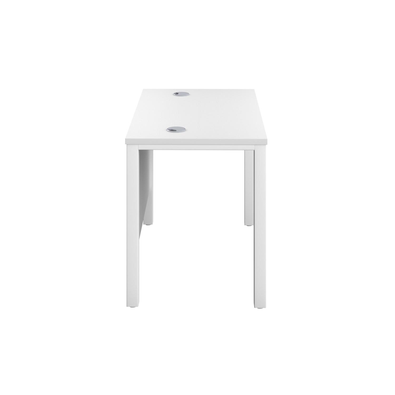 Goal Post Rectangular Desk  1000X600 White/White