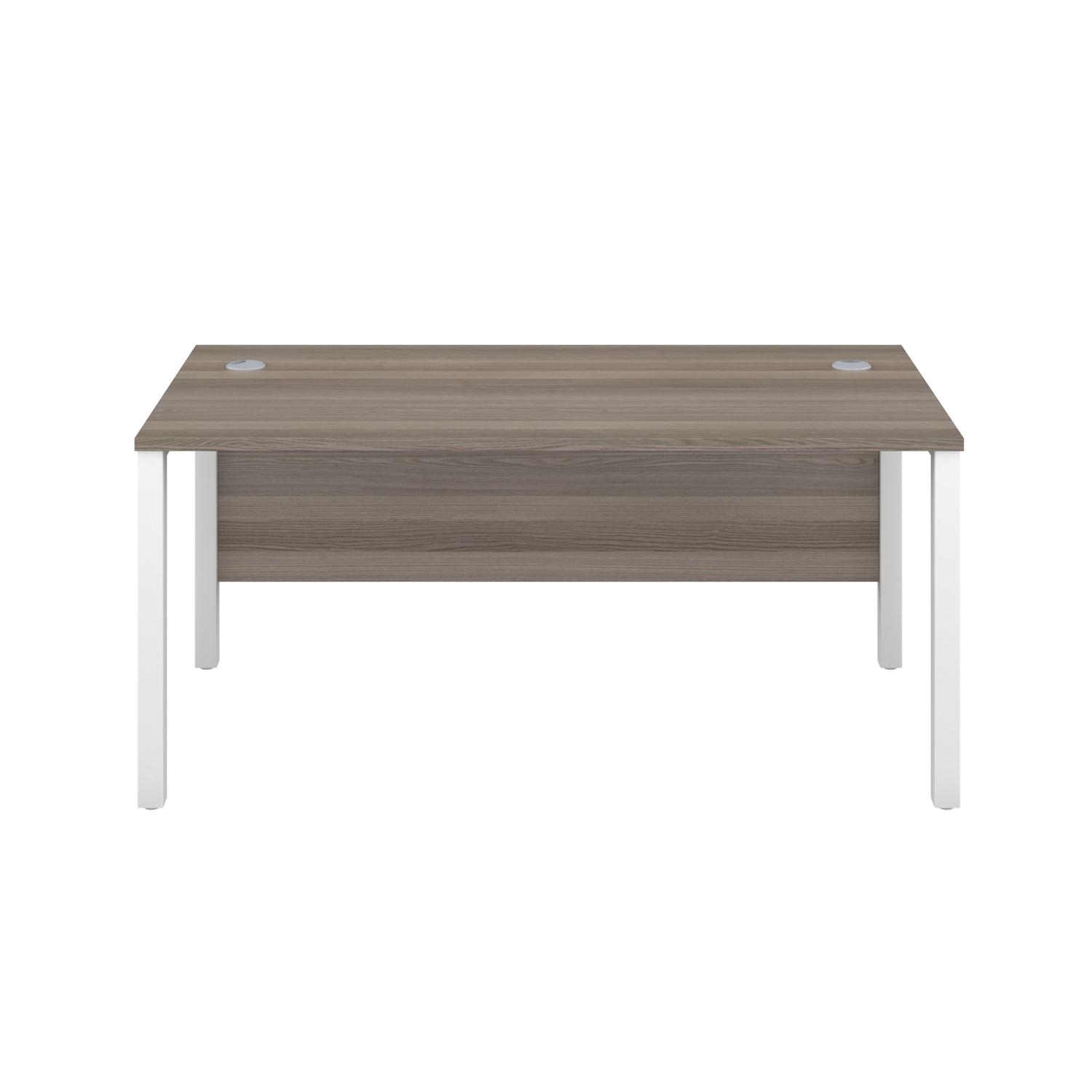Goal Post Rectangular Desk  1200X600 Grey Oak/White