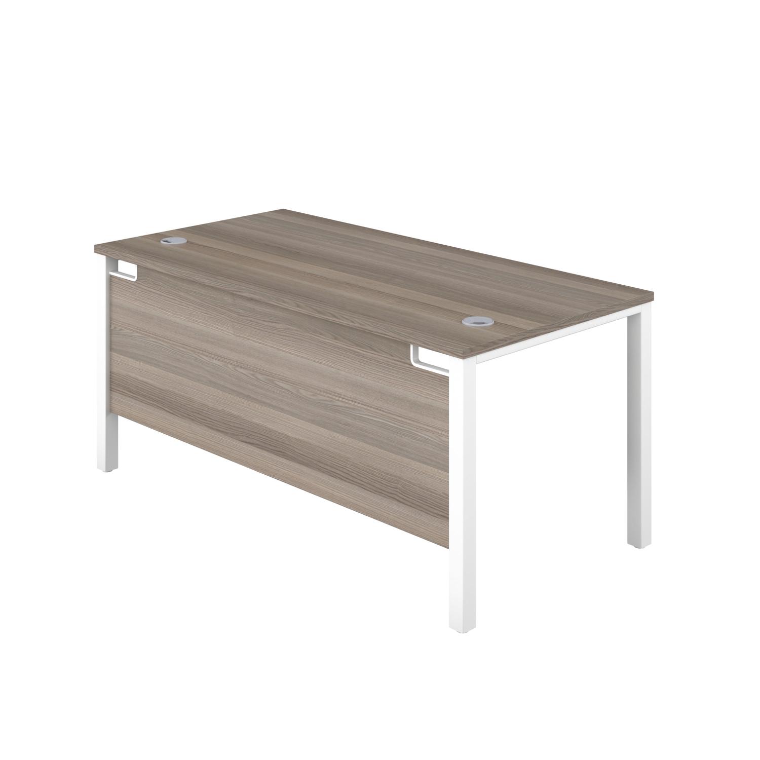 Goal Post Rectangular Desk  1200X600 Grey Oak/White