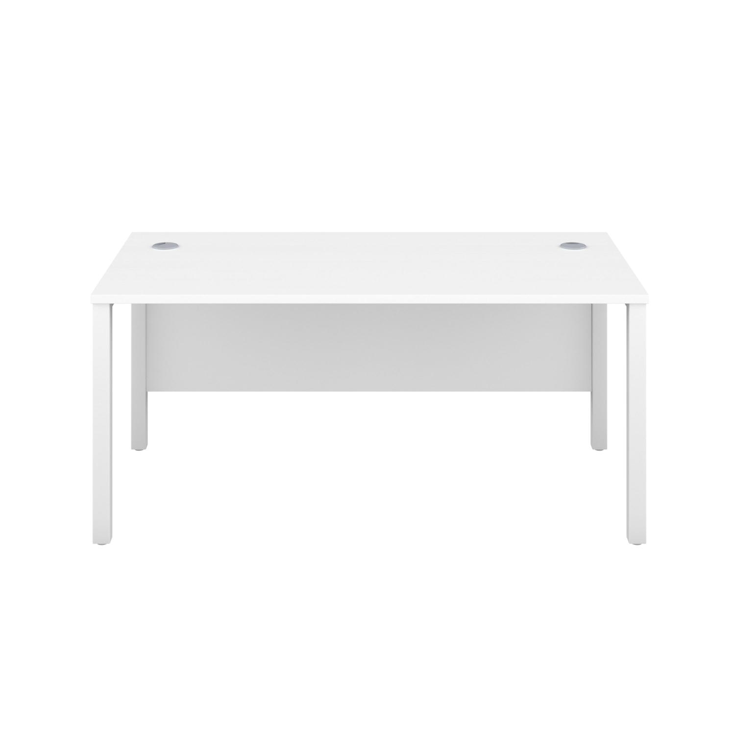 Goal Post Rectangular Desk  1200X600 White/White