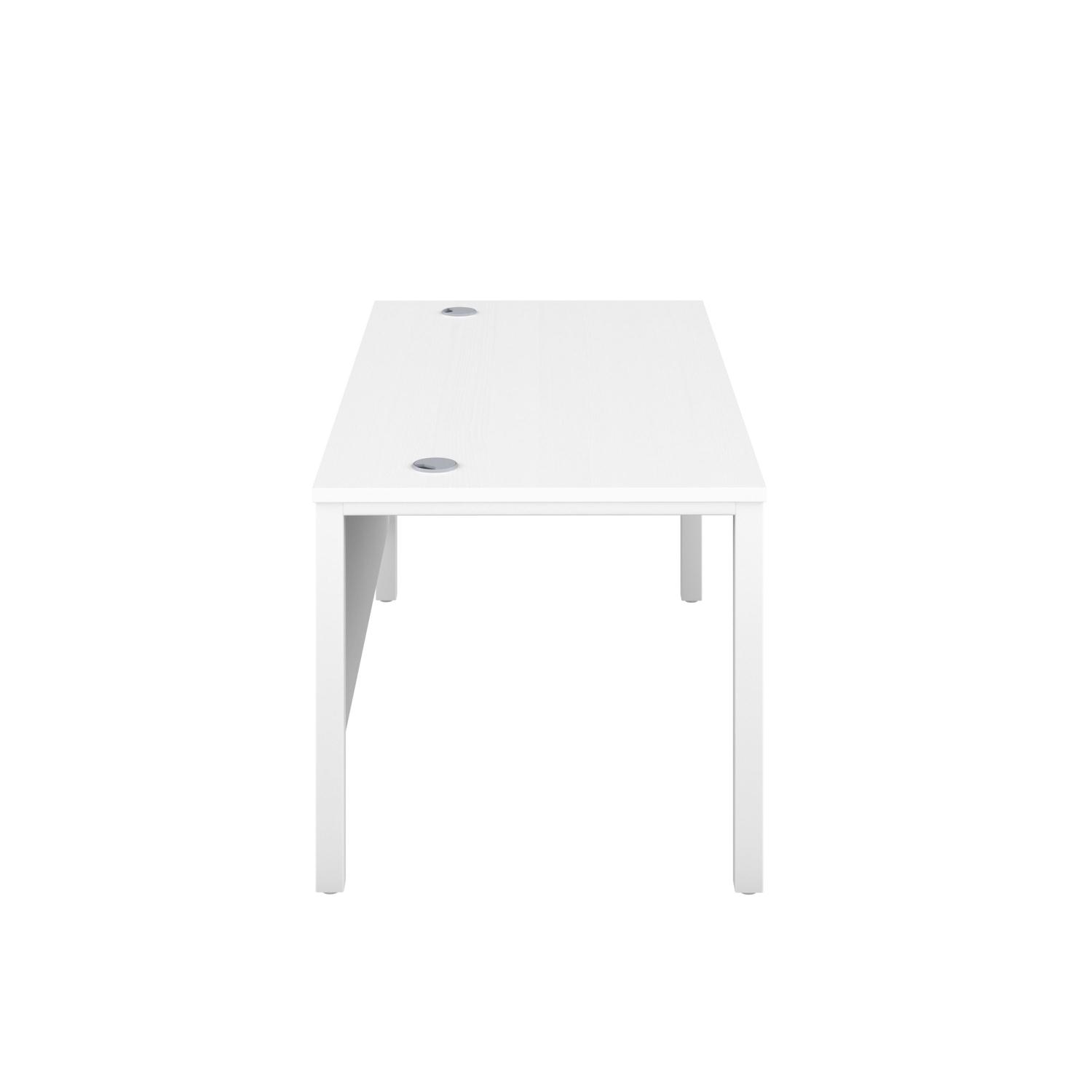 Goal Post Rectangular Desk  1200X600 White/White