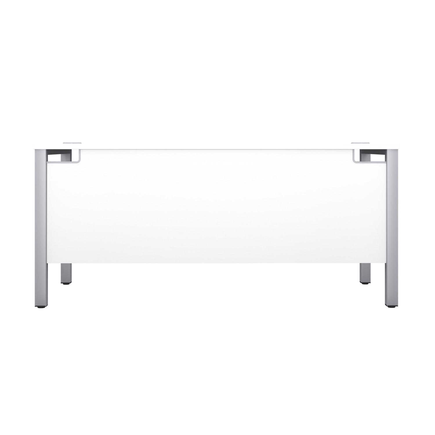 Goal Post Rectangular Desk  1200X800 White/Silver
