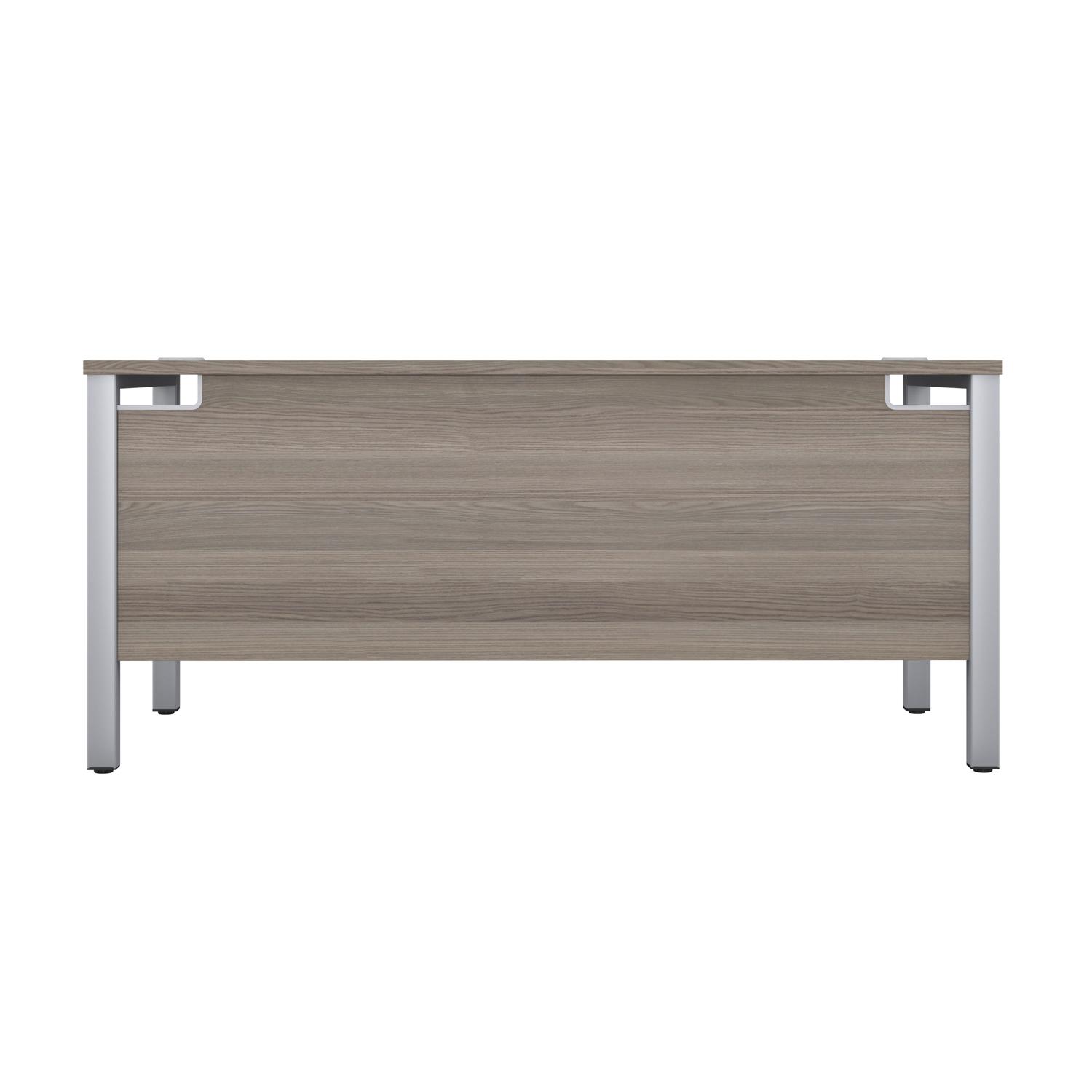 Goal Post Rectangular Desk  1400X800 Grey Oak/Silver