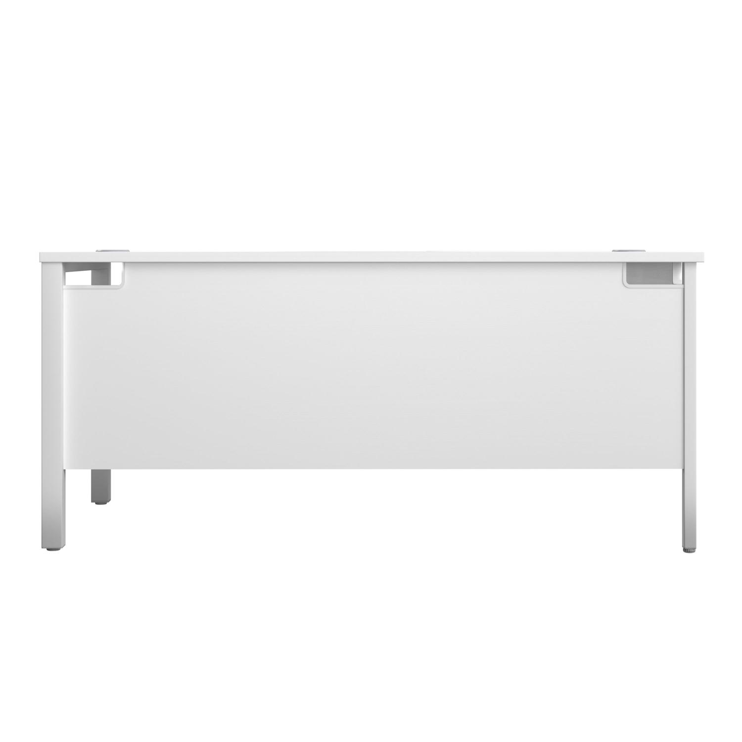 Goal Post Left Hand Return Desk  1600X800 White/White