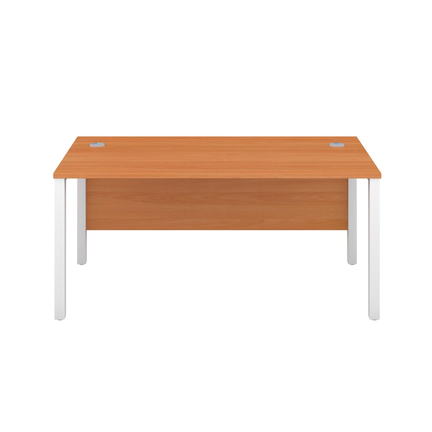 Goal Post Rectangular Desk  1600X800 Beech/White