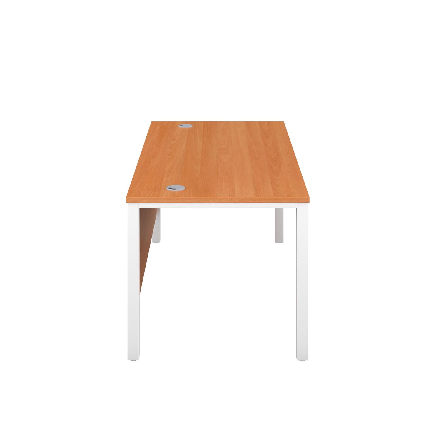 Goal Post Rectangular Desk  1600X800 Beech/White