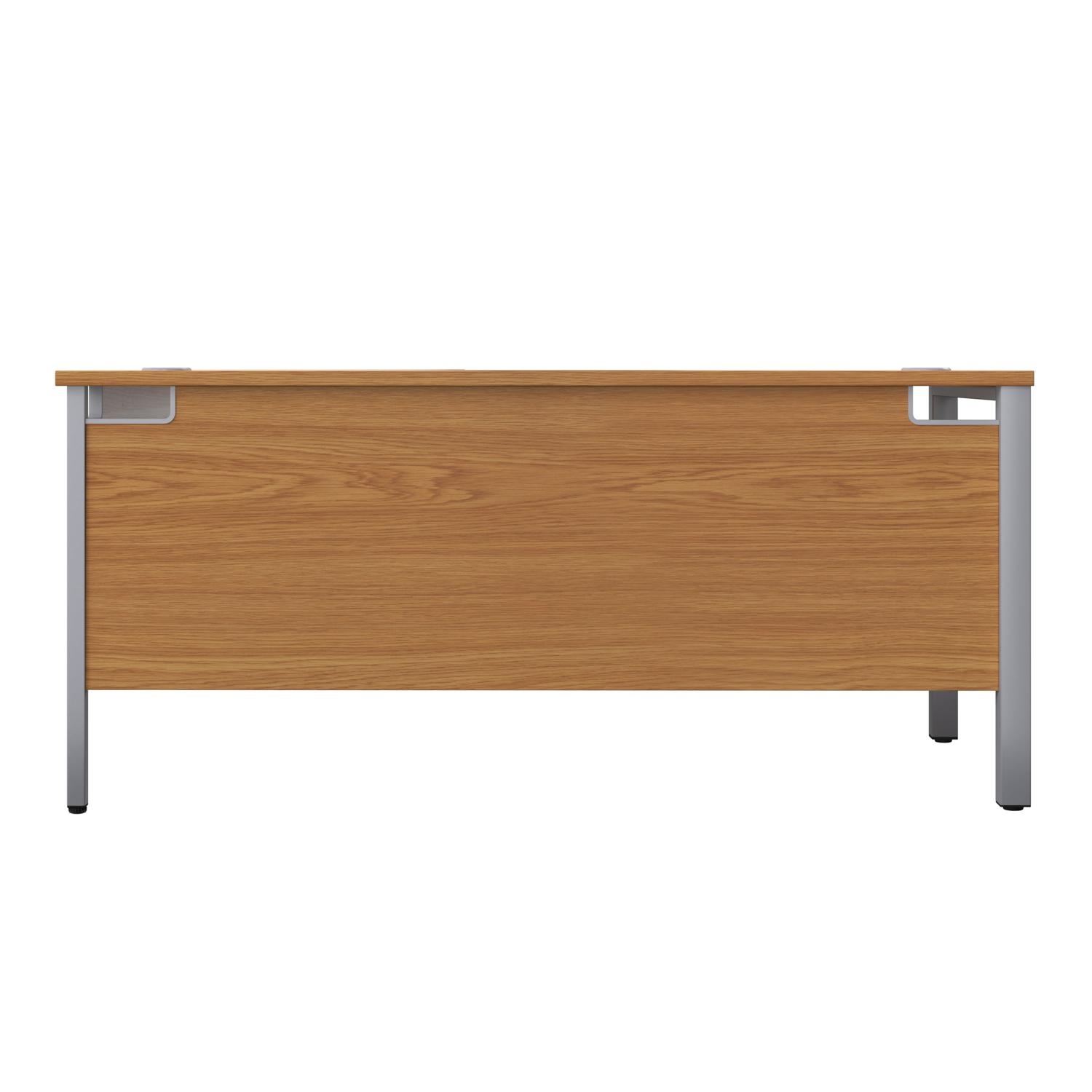 Goal Post Right Hand Return Desk  1600X800 Nova Oak/Silver