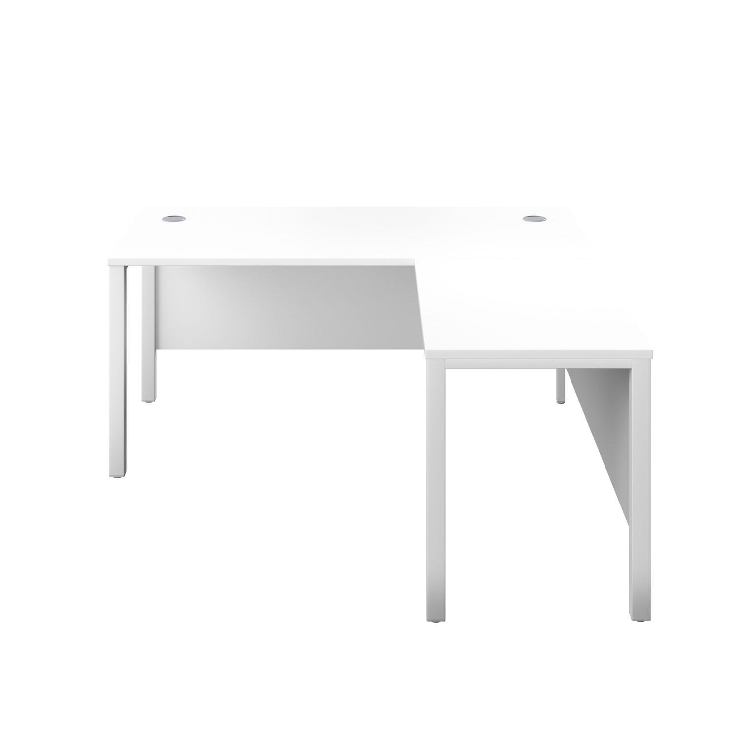 Goal Post Right Hand Return Desk  1600X800 White/White