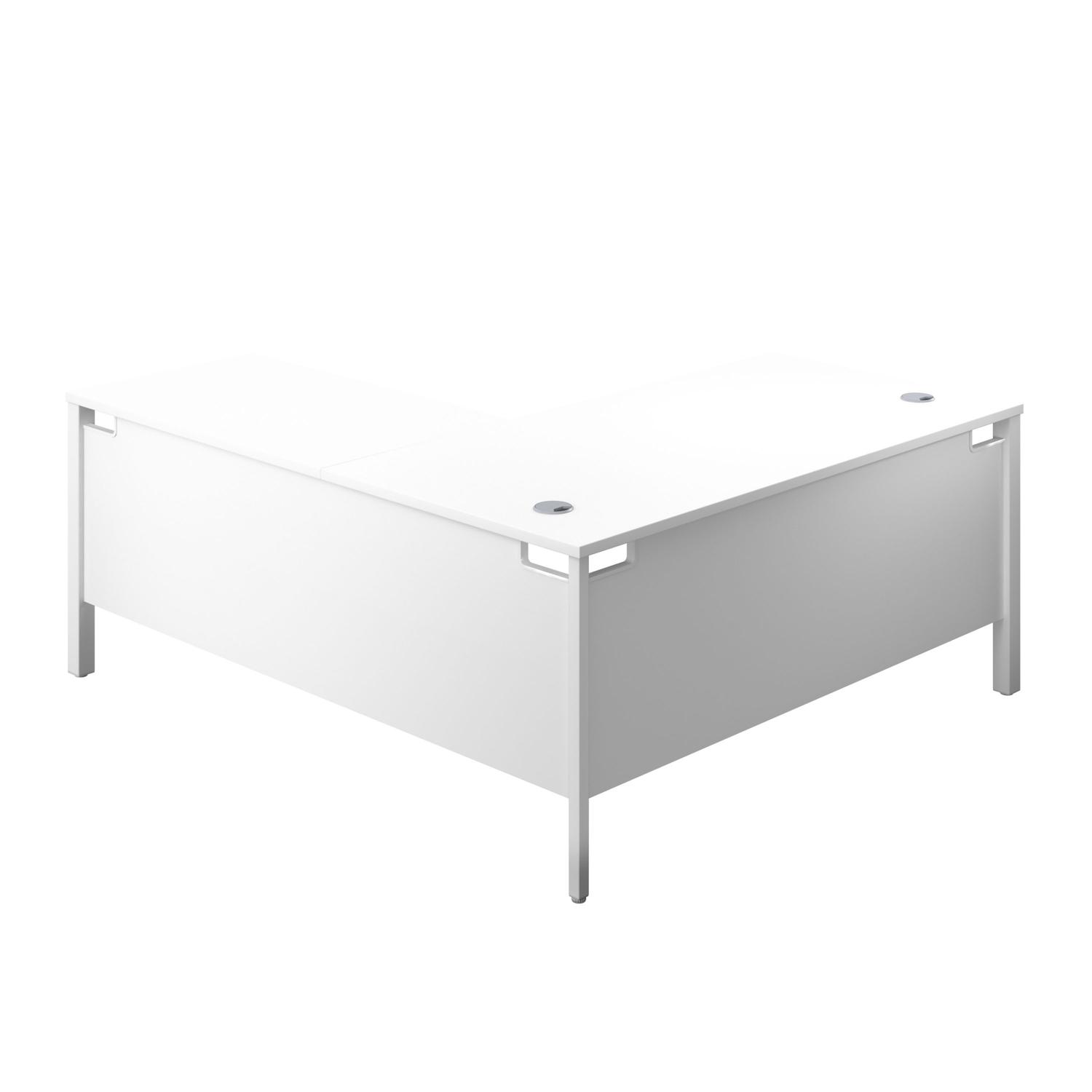 Goal Post Right Hand Return Desk  1600X800 White/White
