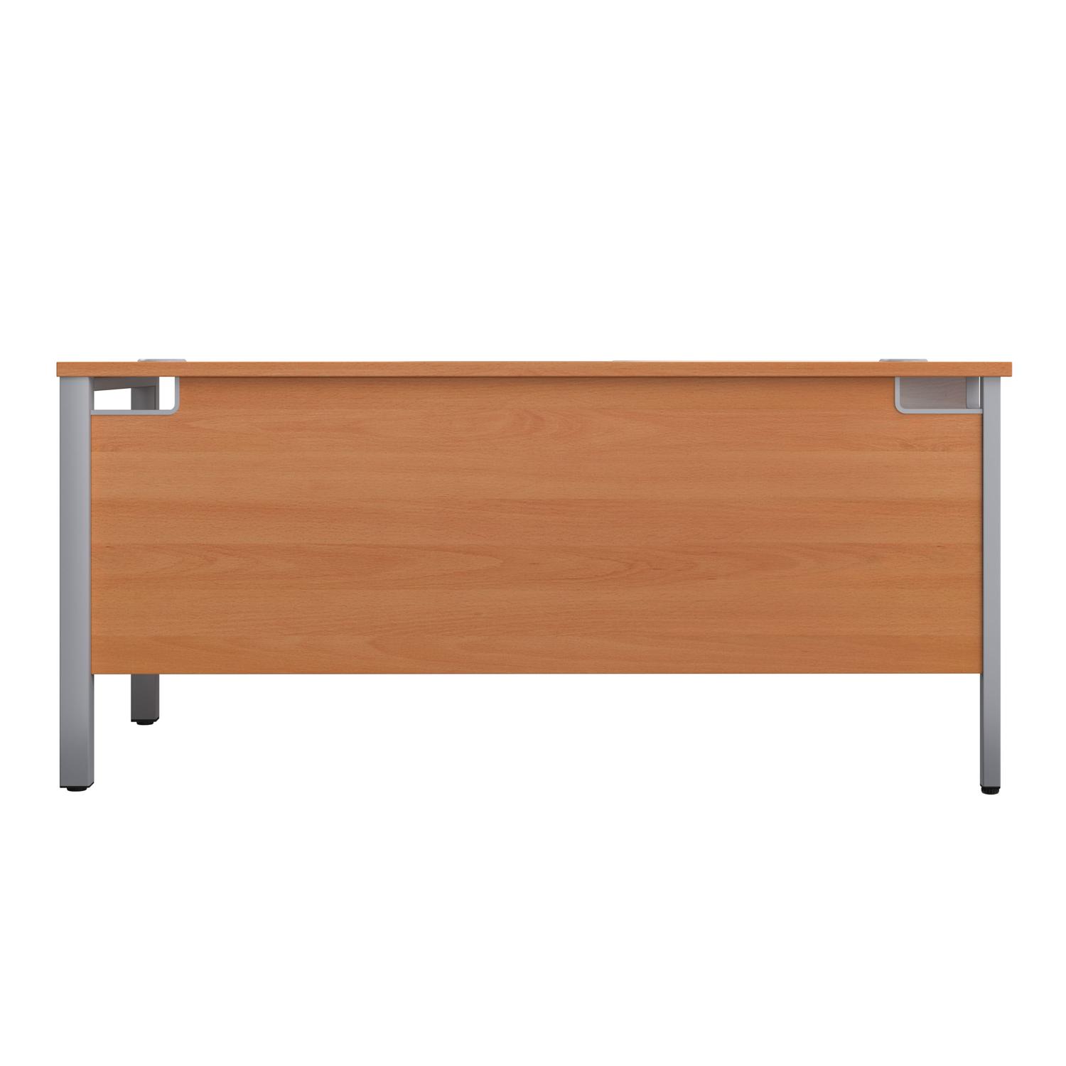 Goal Post Left Hand Return Desk  1800X800 Beech/Silver