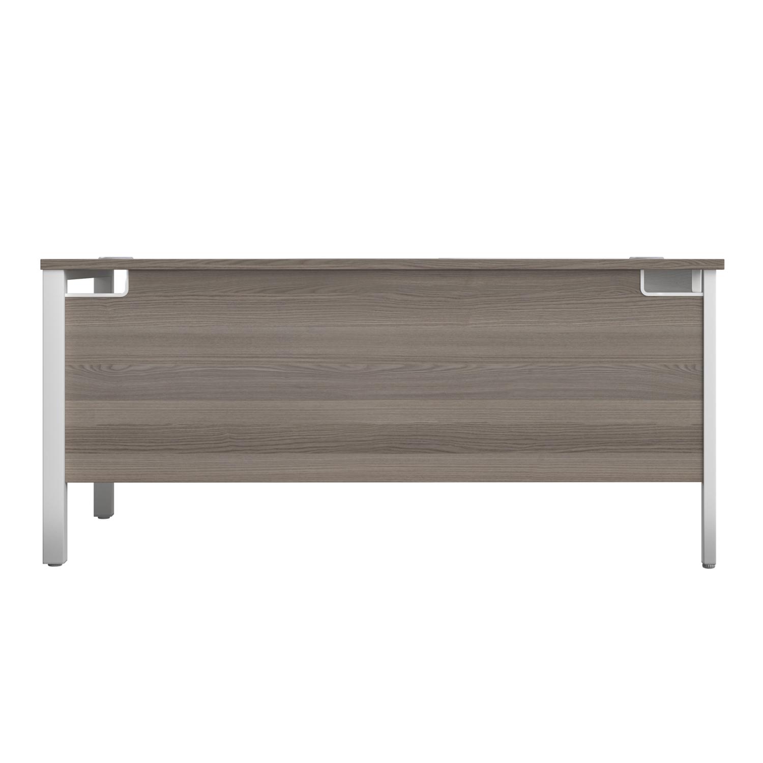 Goal Post Left Hand Return Desk  1800X800 Grey Oak/White