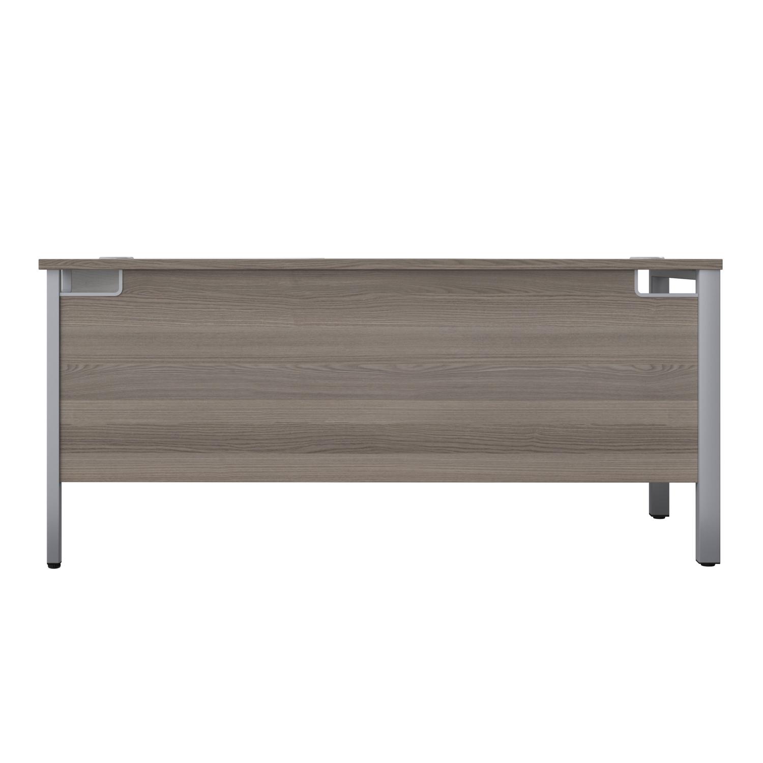 Goal Post Right Hand Return Desk  1800X800 Grey Oak/Silver
