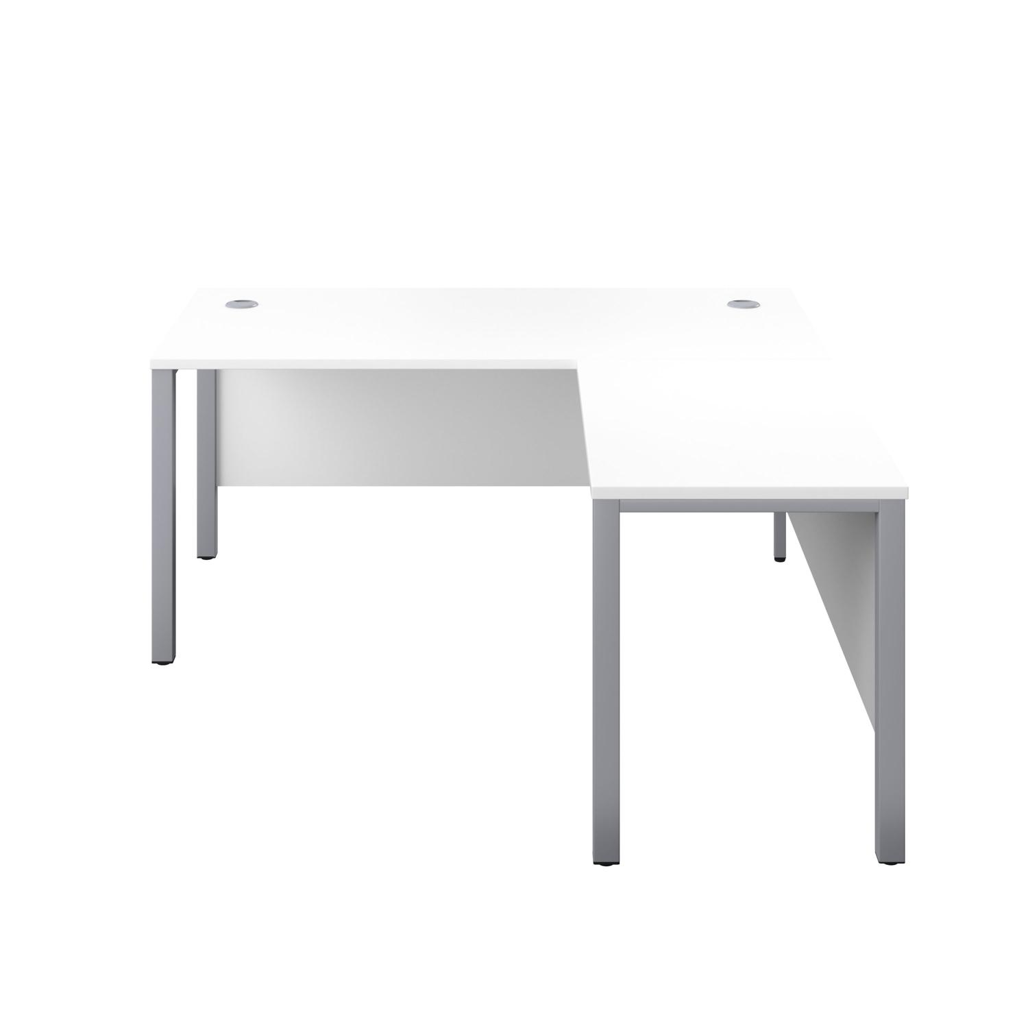 Goal Post Right Hand Return Desk  1800X800 White/Silver