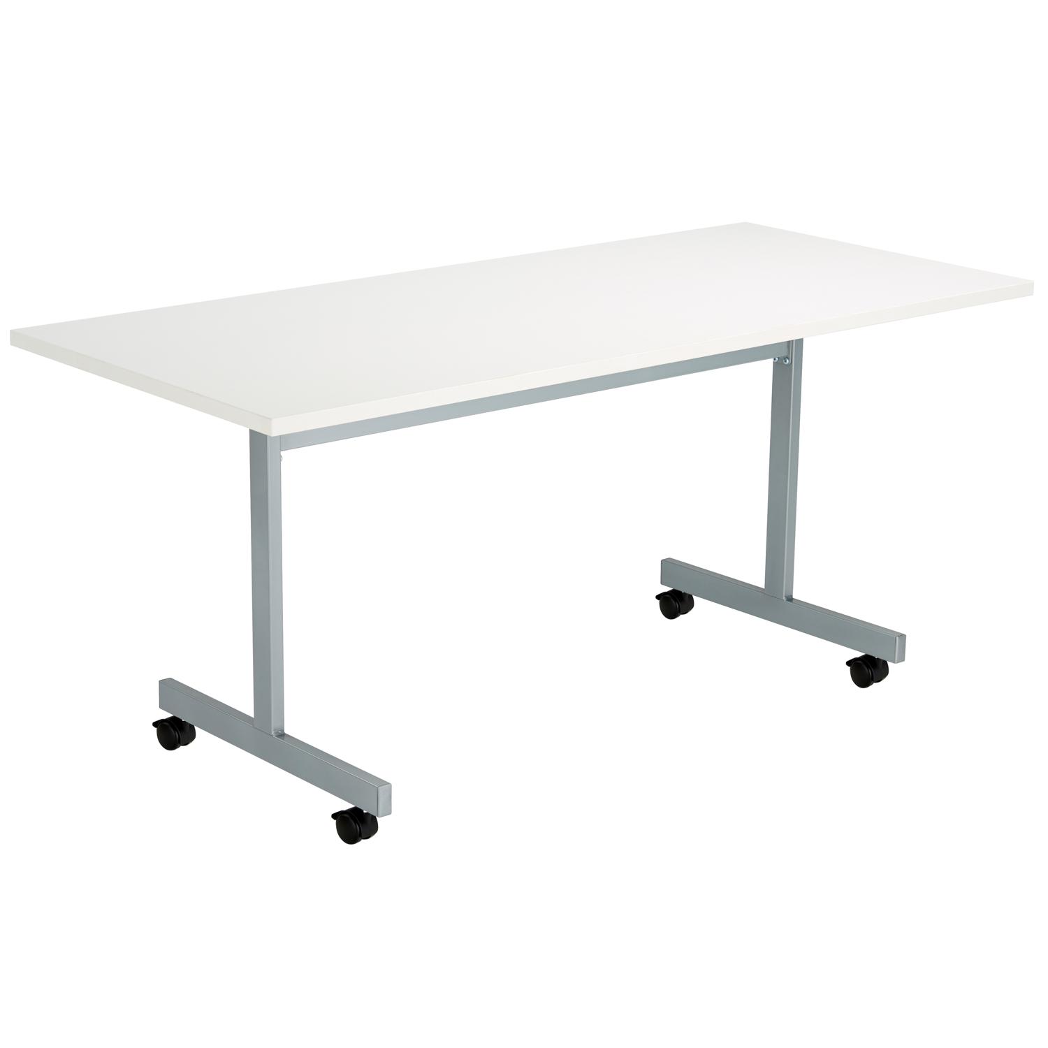 One Eighty Rectangular Tilting Table 1600 X 800 White/Silver One Eighty Rectangular Tilting Table 1600 X 800 White/Silver