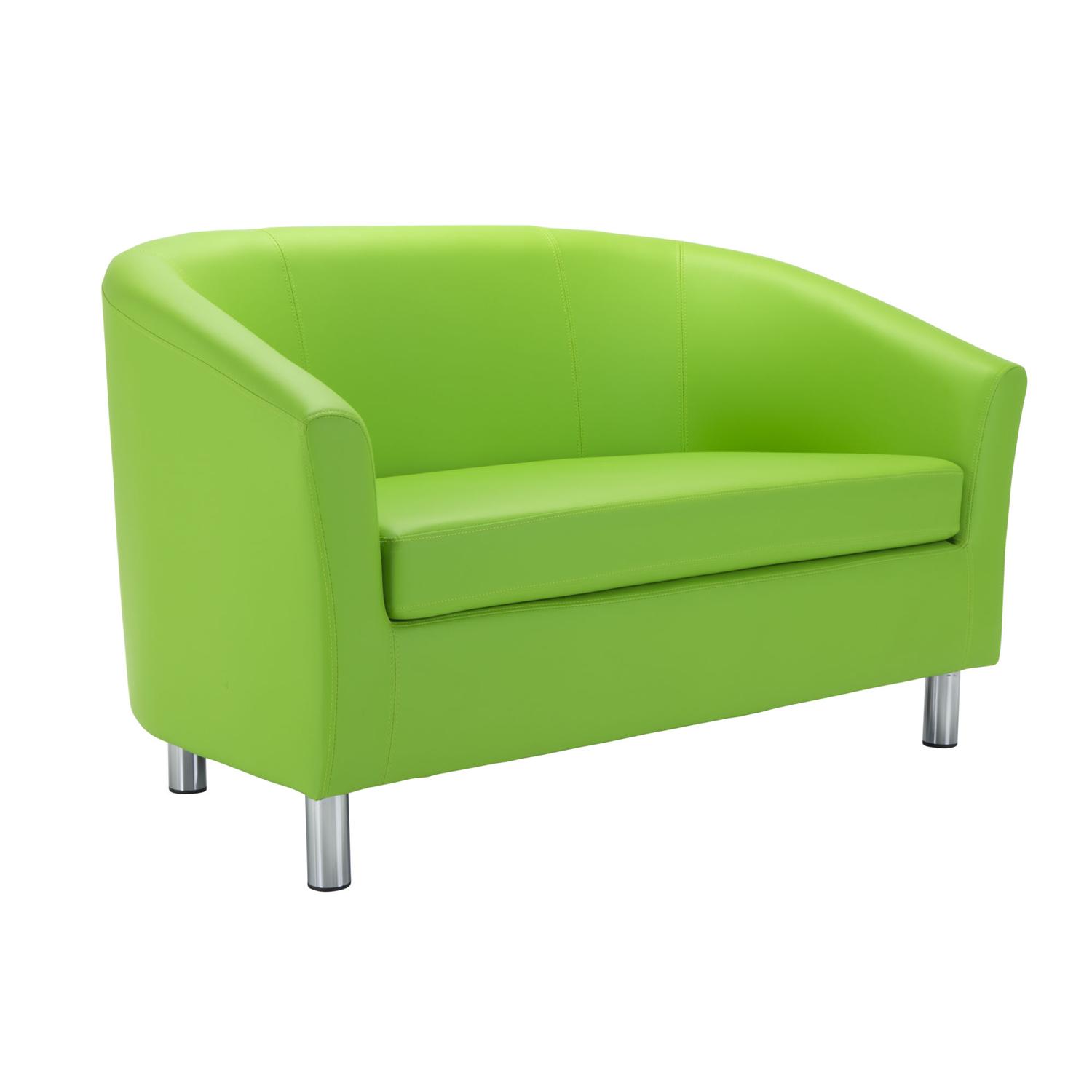 Tub Sofa with Metal Feet (Lime PU)