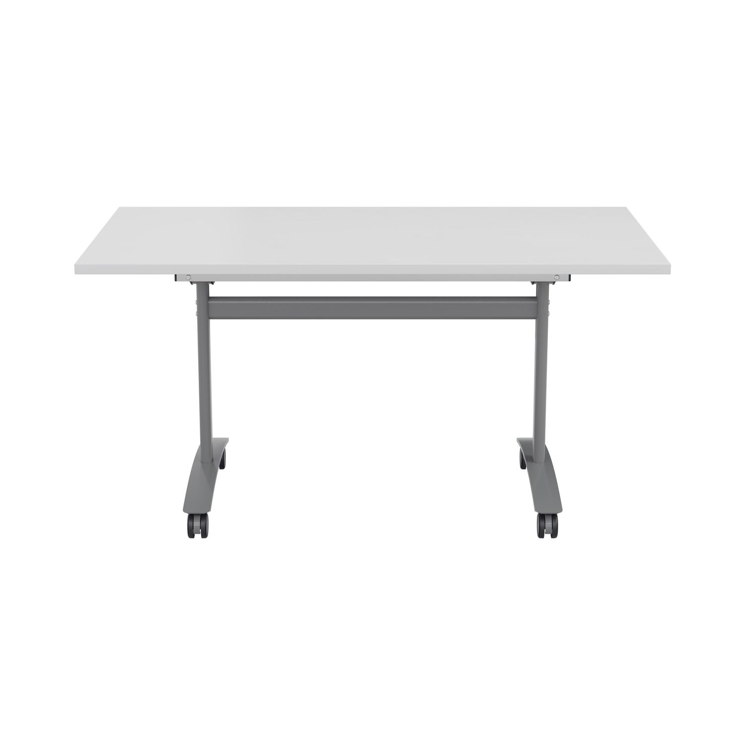 One Rectangular Tilting Table  1400 X 700 White/Silver