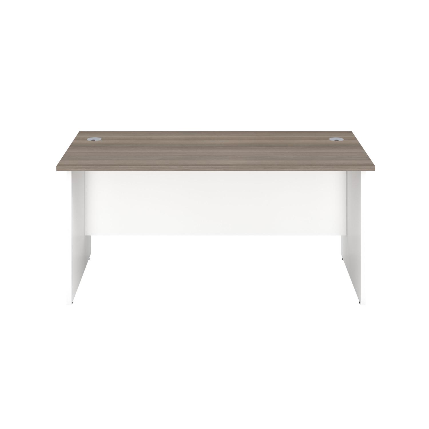 Panel Rectangular Desk: 800mm Deep 1200X800 Grey Oak/White