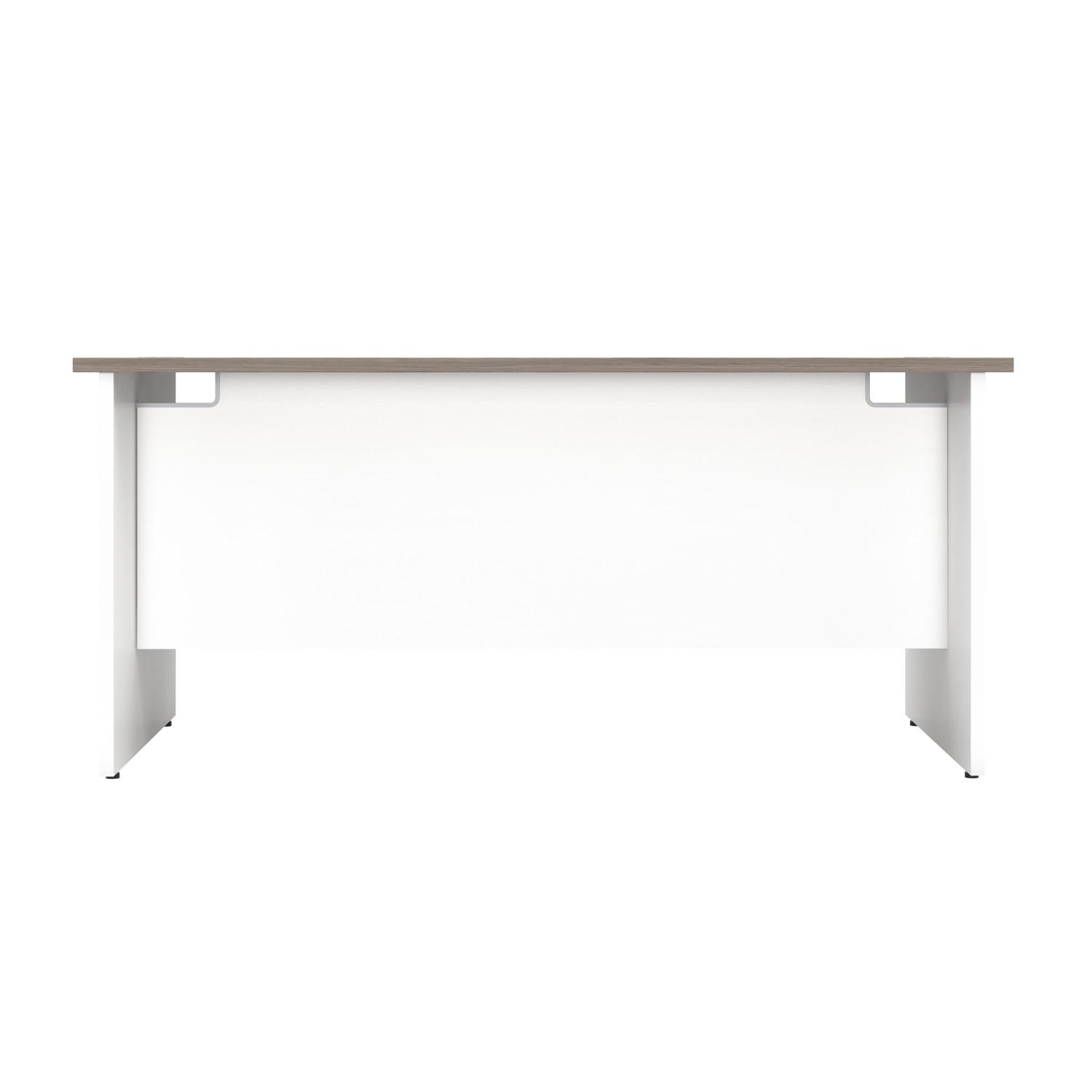Panel Rectangular Desk: 800mm Deep 1400X800 Grey Oak/White