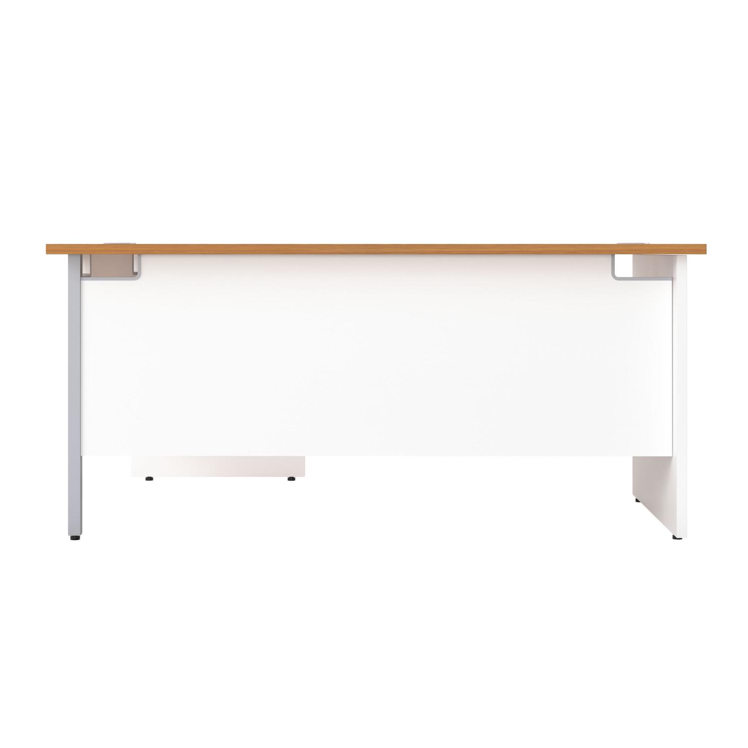 Panel Right Hand Radial Desk 1600X1200 Nova Oak/White