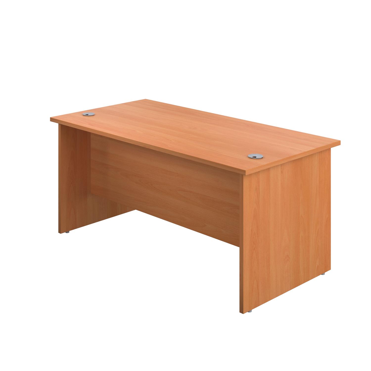 Panel Rectangular Desk: 800mm Deep 1600X800 Beech