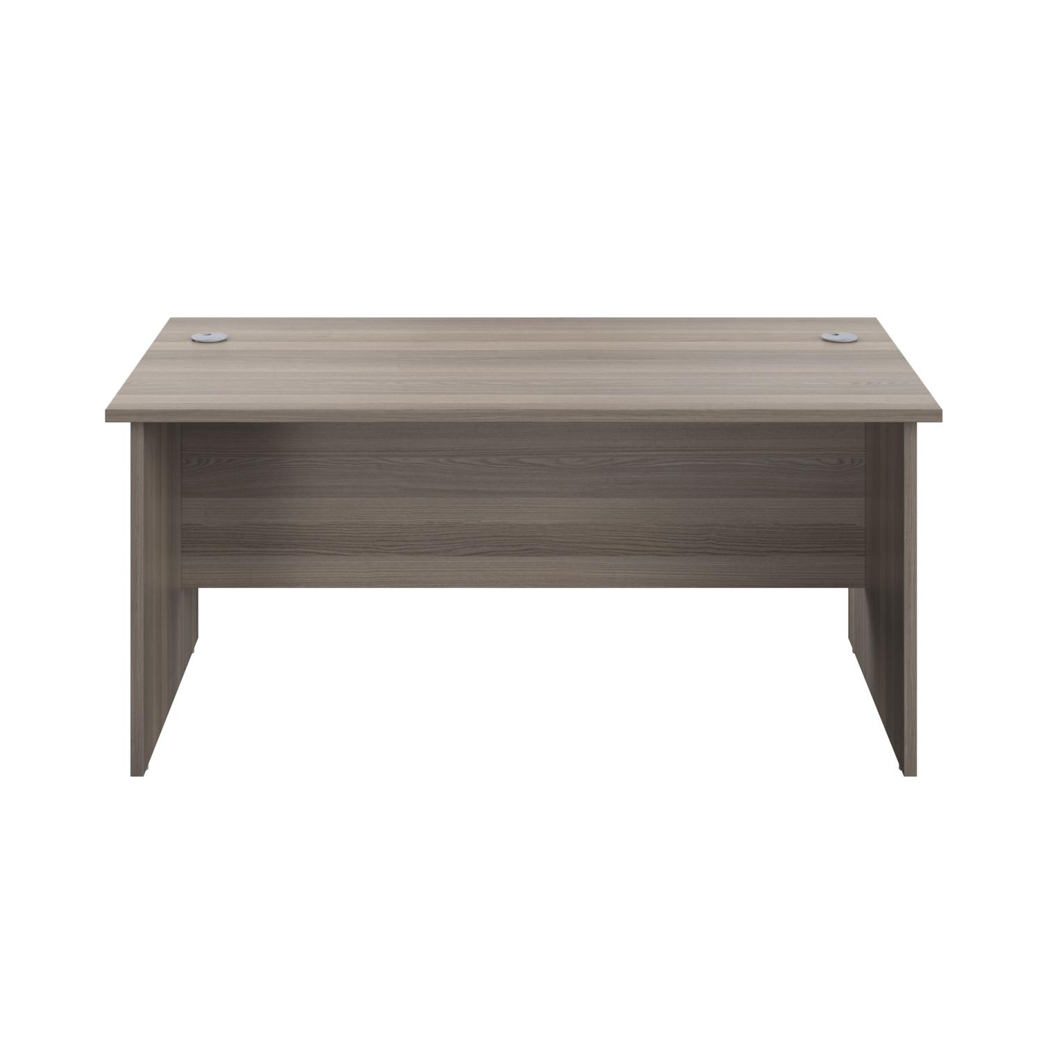Panel Rectangular Desk: 800mm Deep 1600X800 Grey Oak